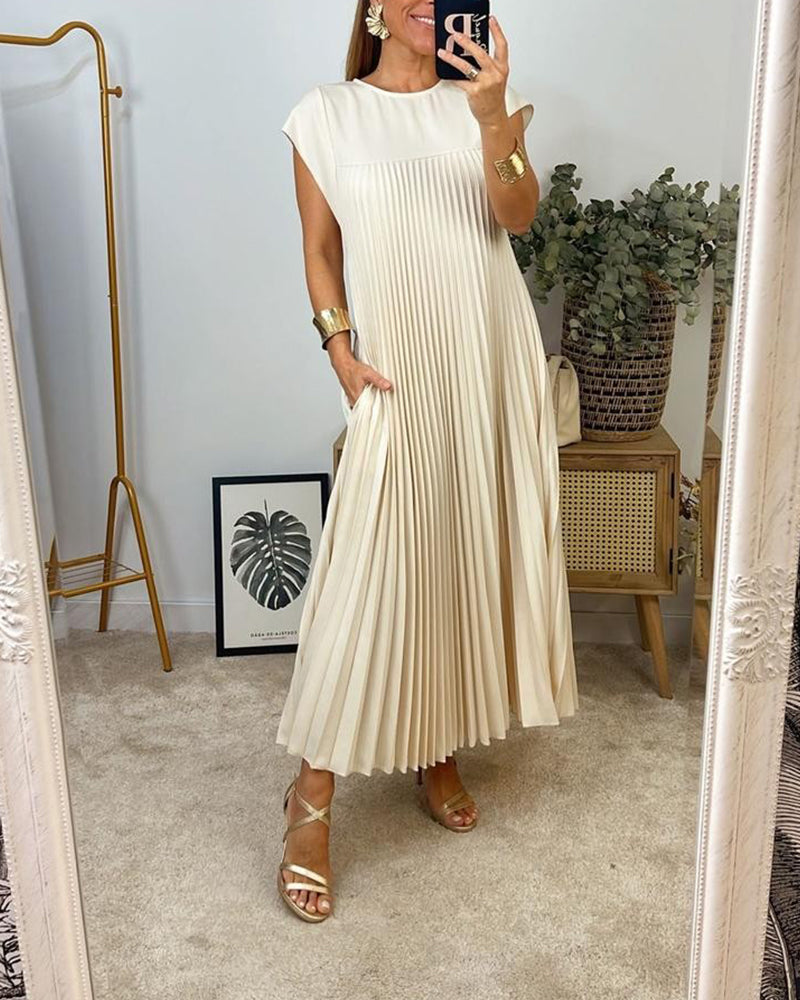 Amelia | Robe plissée sans manches