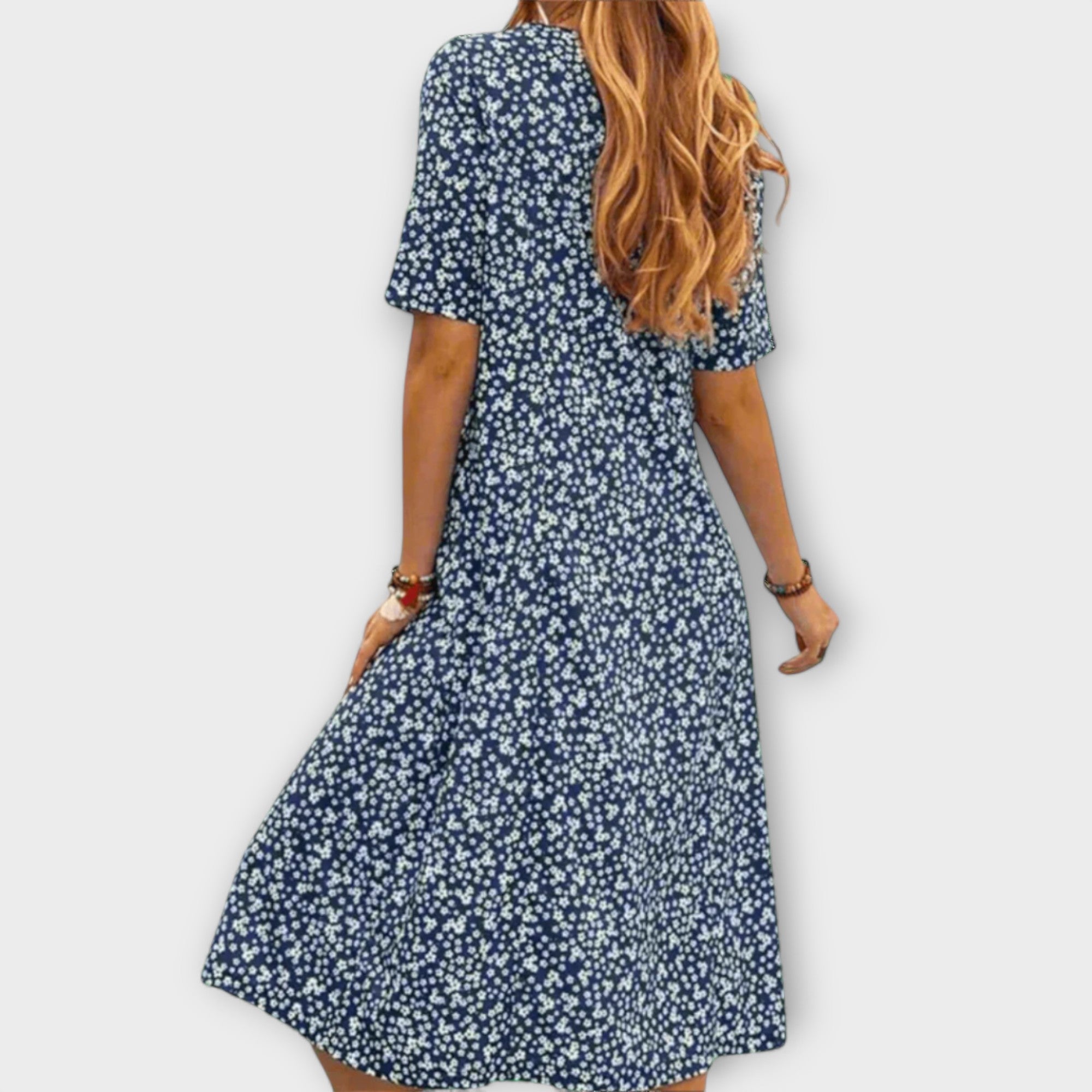 Paula - Robe élégante à motif floral en matériau premium