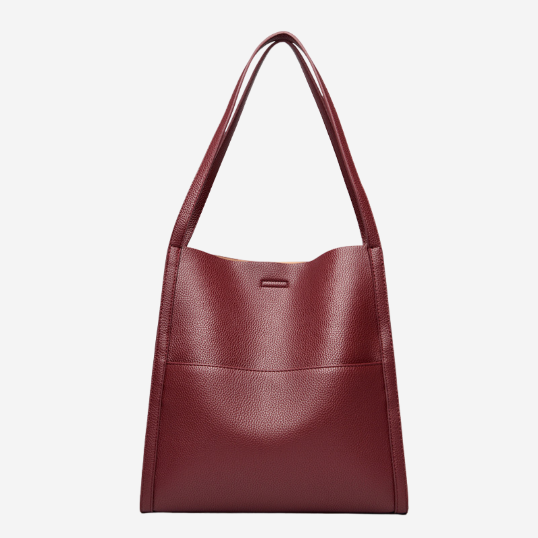 Fera - Sac à bandoulière en cuir véritable uni