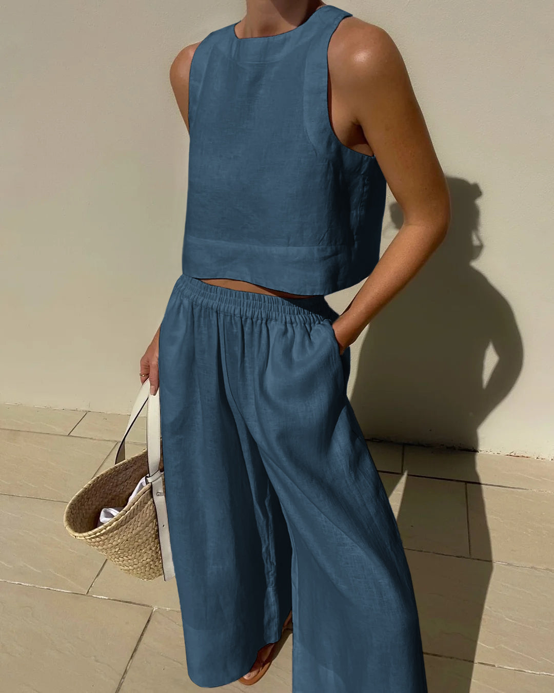 Ensemble Liberté | Top court, pantalon large