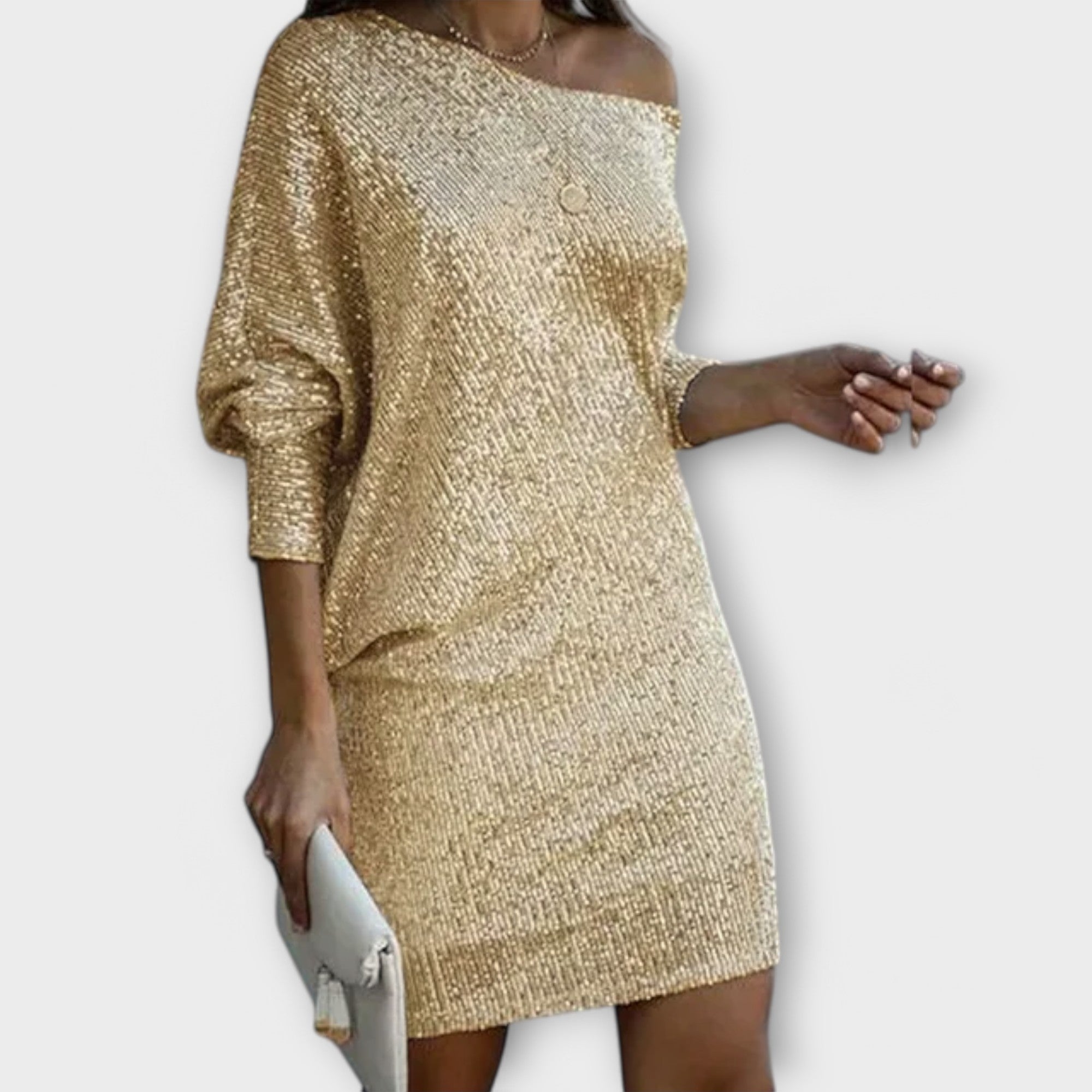 Vêtement en paillettes avec des détails contrastants