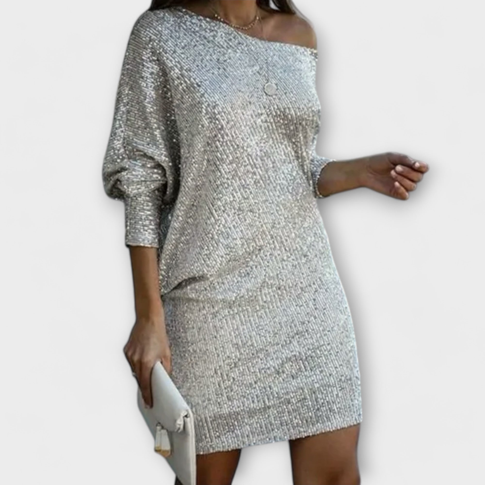 Vêtement en paillettes avec des détails contrastants