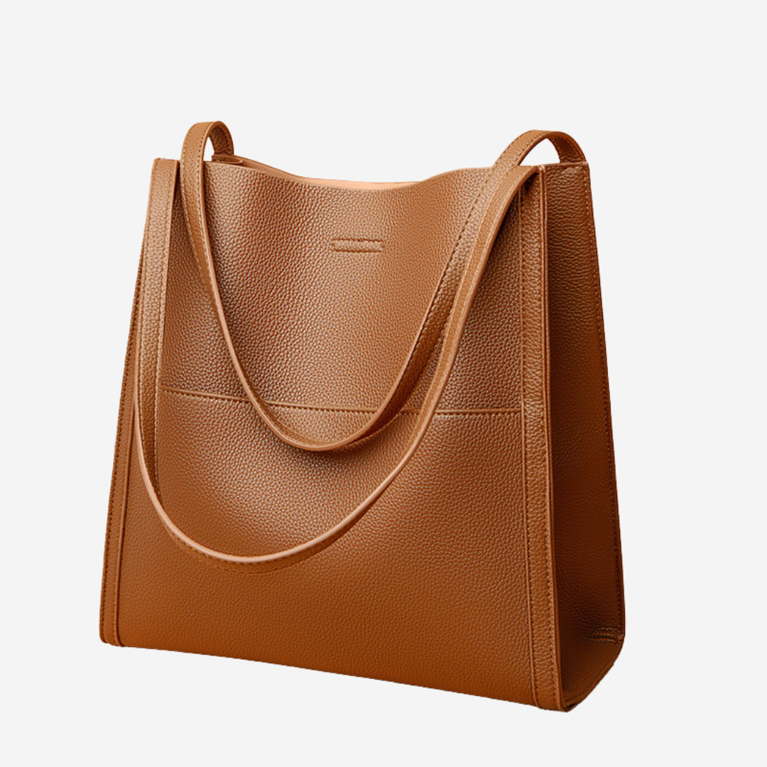 Fera - Sac à bandoulière en cuir véritable uni