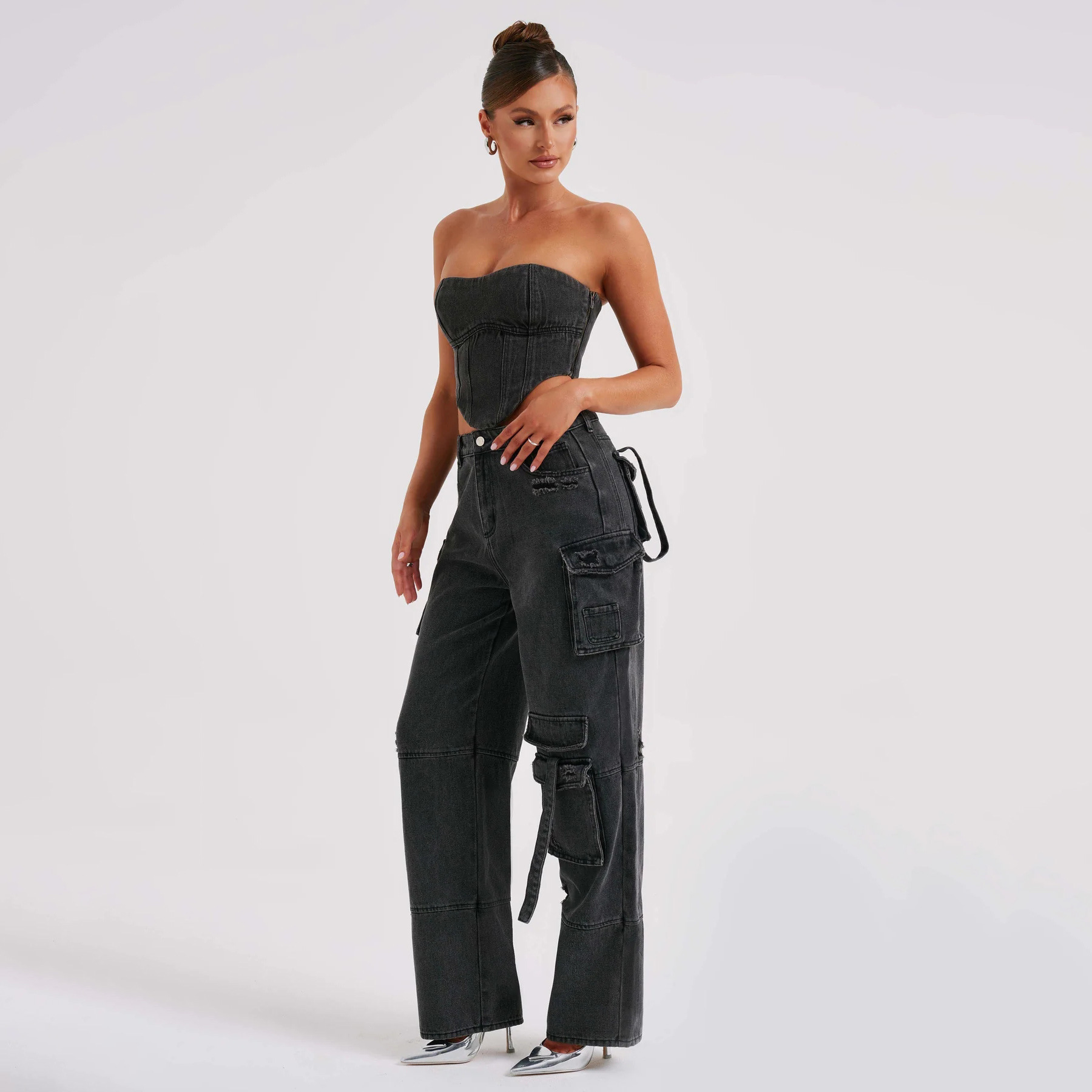 Combinaison Cargo Chic | Sans bretelles, style corset