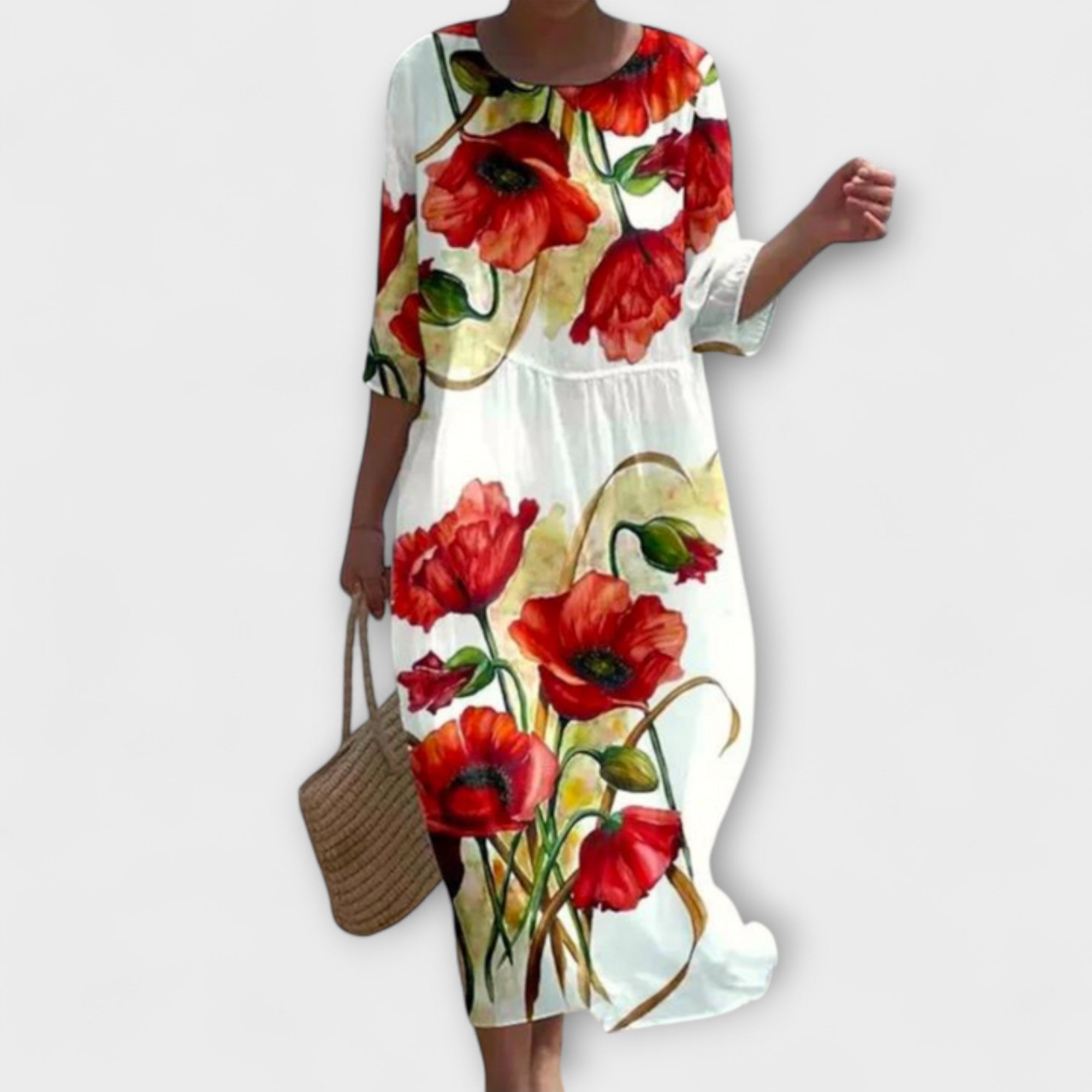 Miranda - Manteau Maxi Élégant avec Motifs Floraux