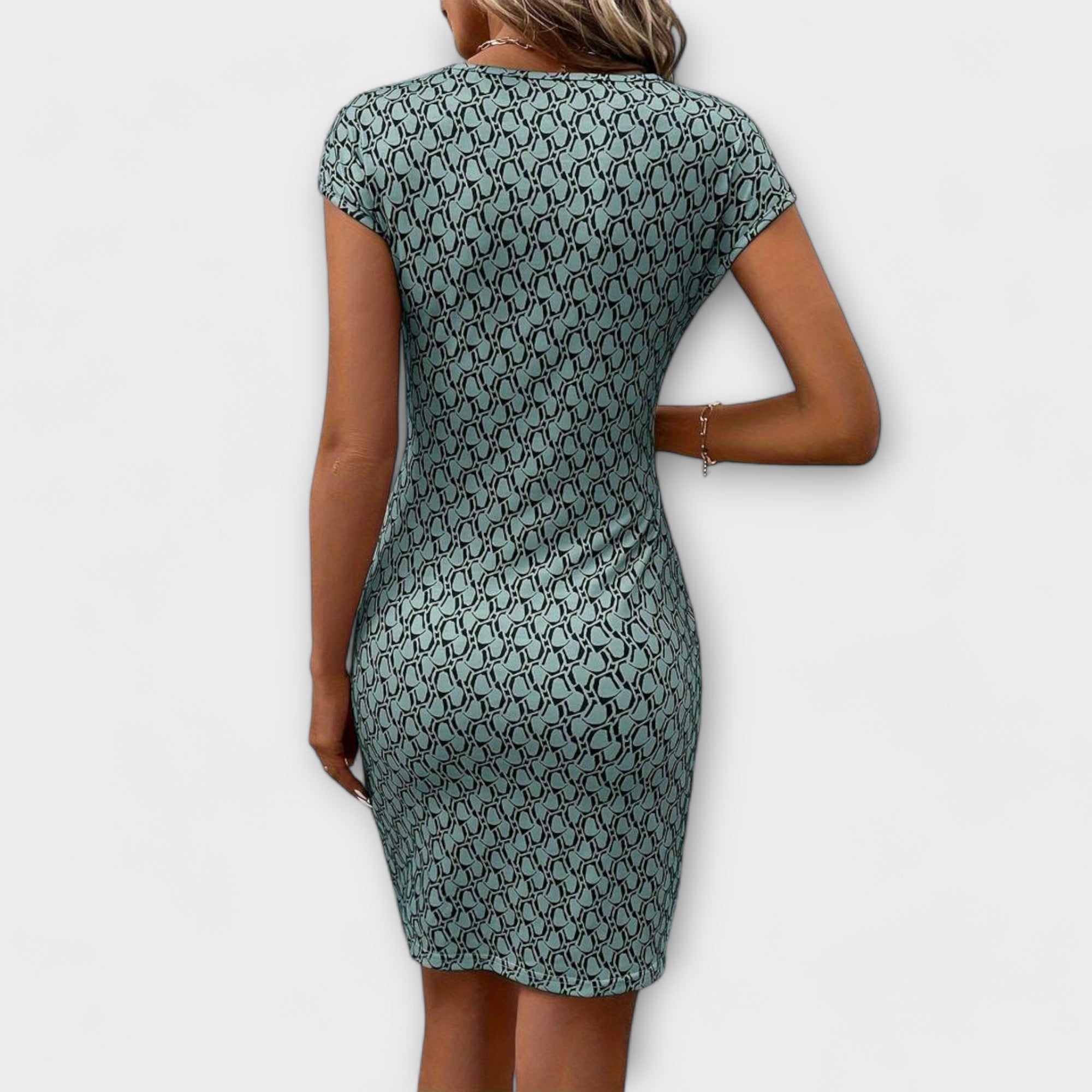 Emma - Robe tulipe courte avec tous les motifs