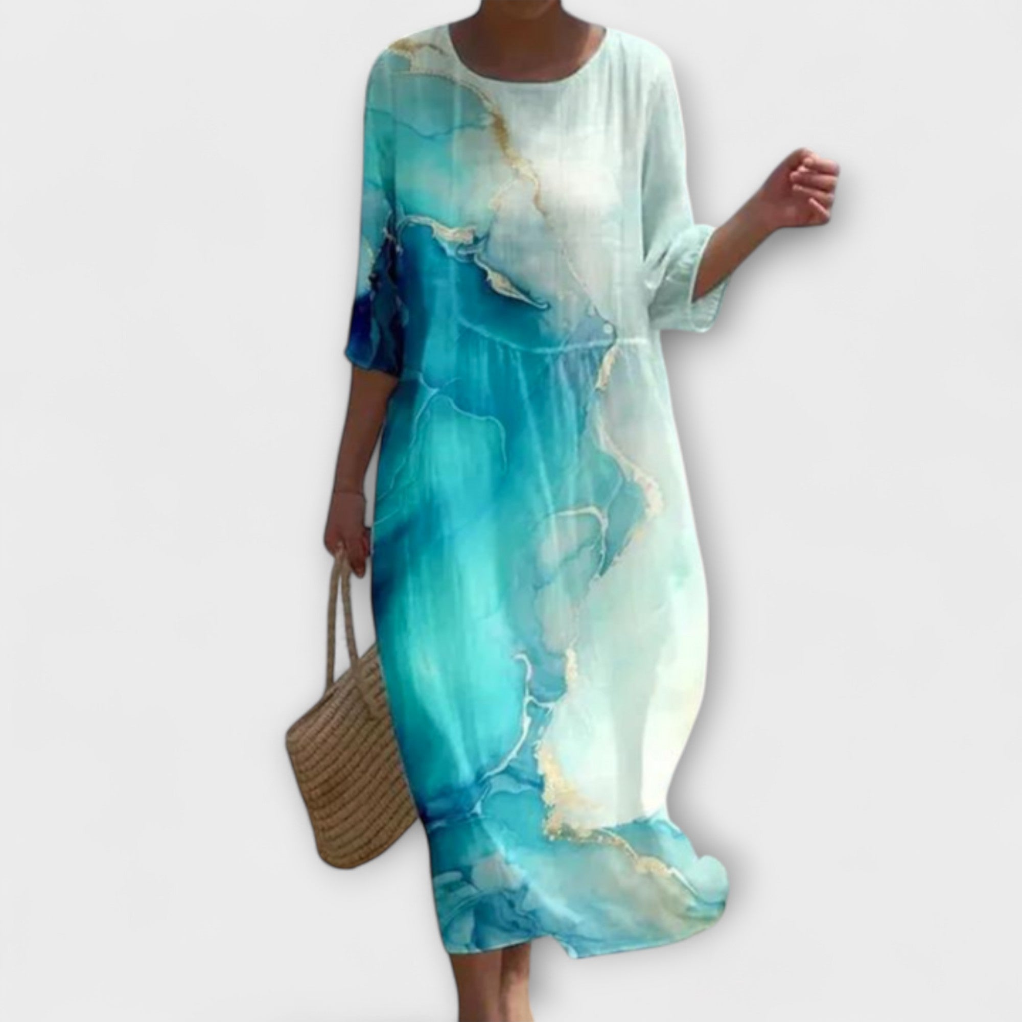 Miranda - Manteau Maxi Élégant avec Motifs Floraux