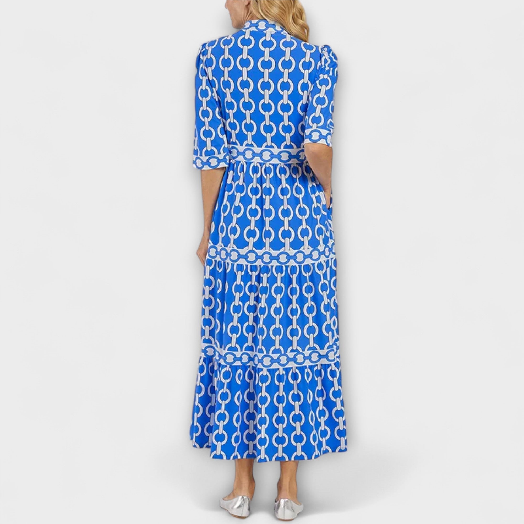 Juliette - Robe Midi avec Motif Chaîne
