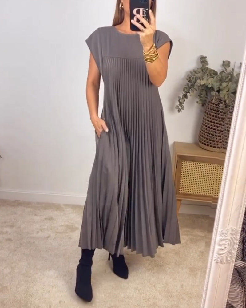 Amelia | Robe plissée sans manches