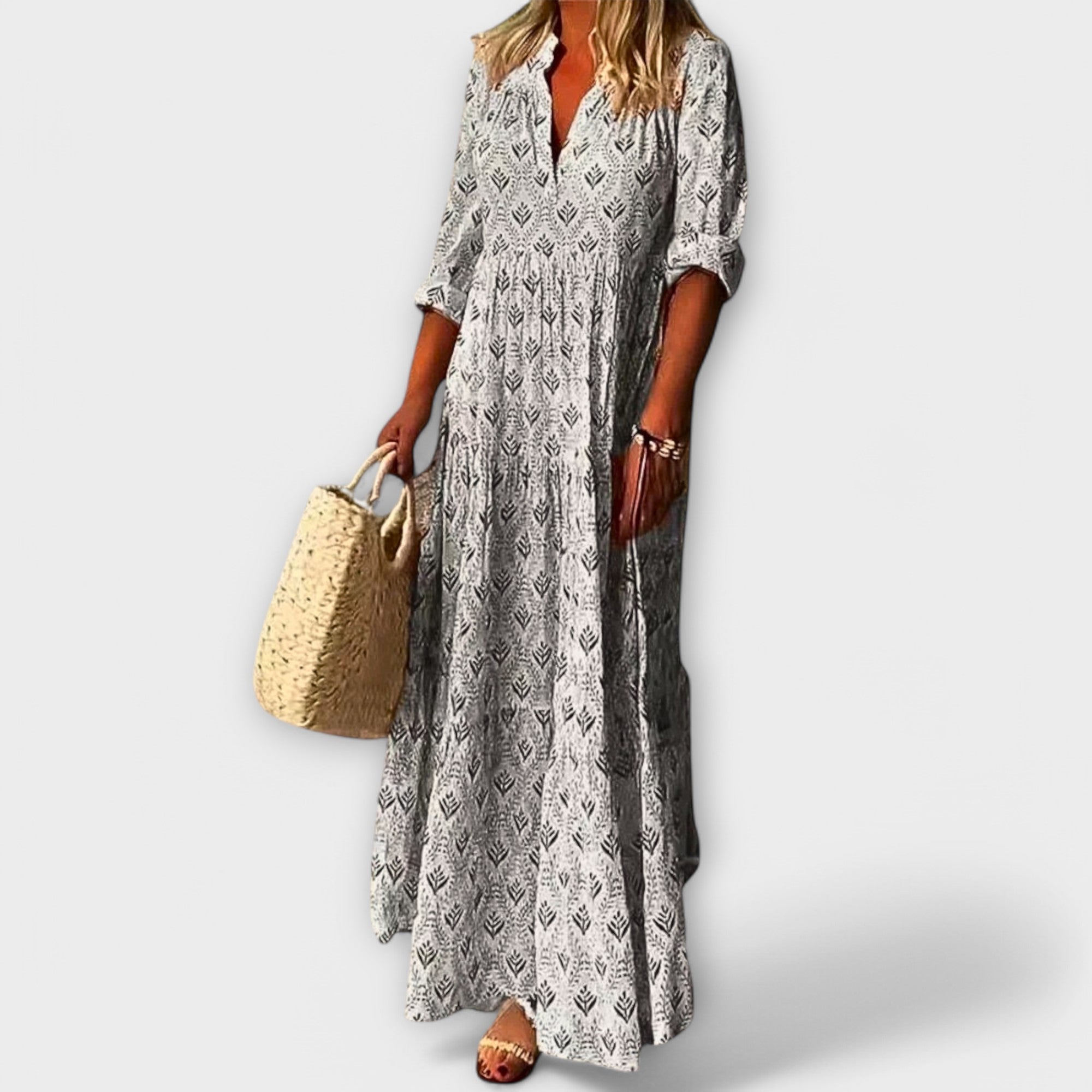 Sera - Robe Maxi Printanière Élégante et Confortable