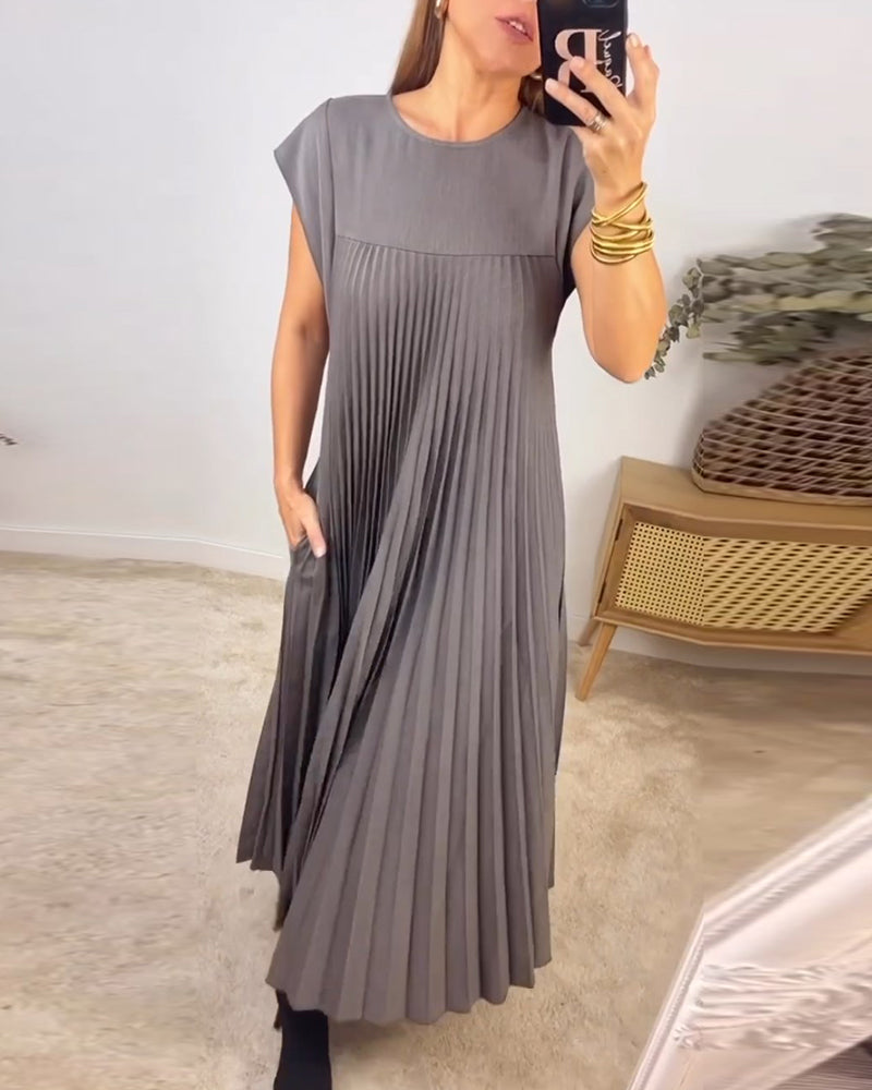 Amelia | Robe plissée sans manches