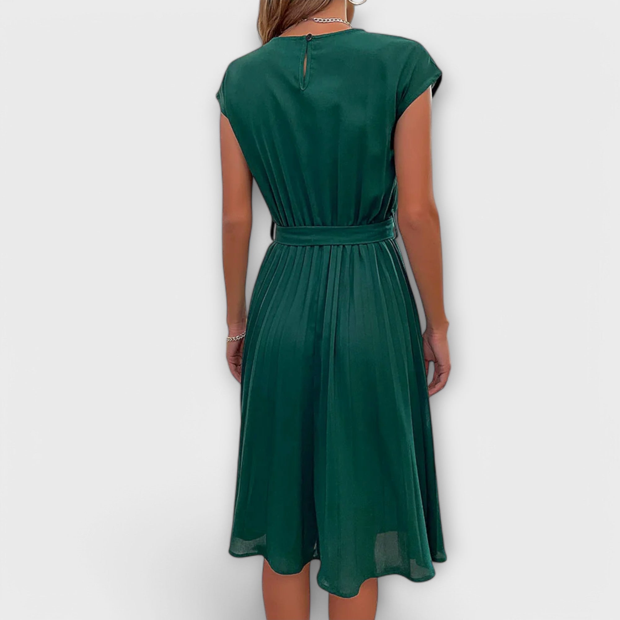 Claire - Robe mini à manches courtes, plissée, ample
