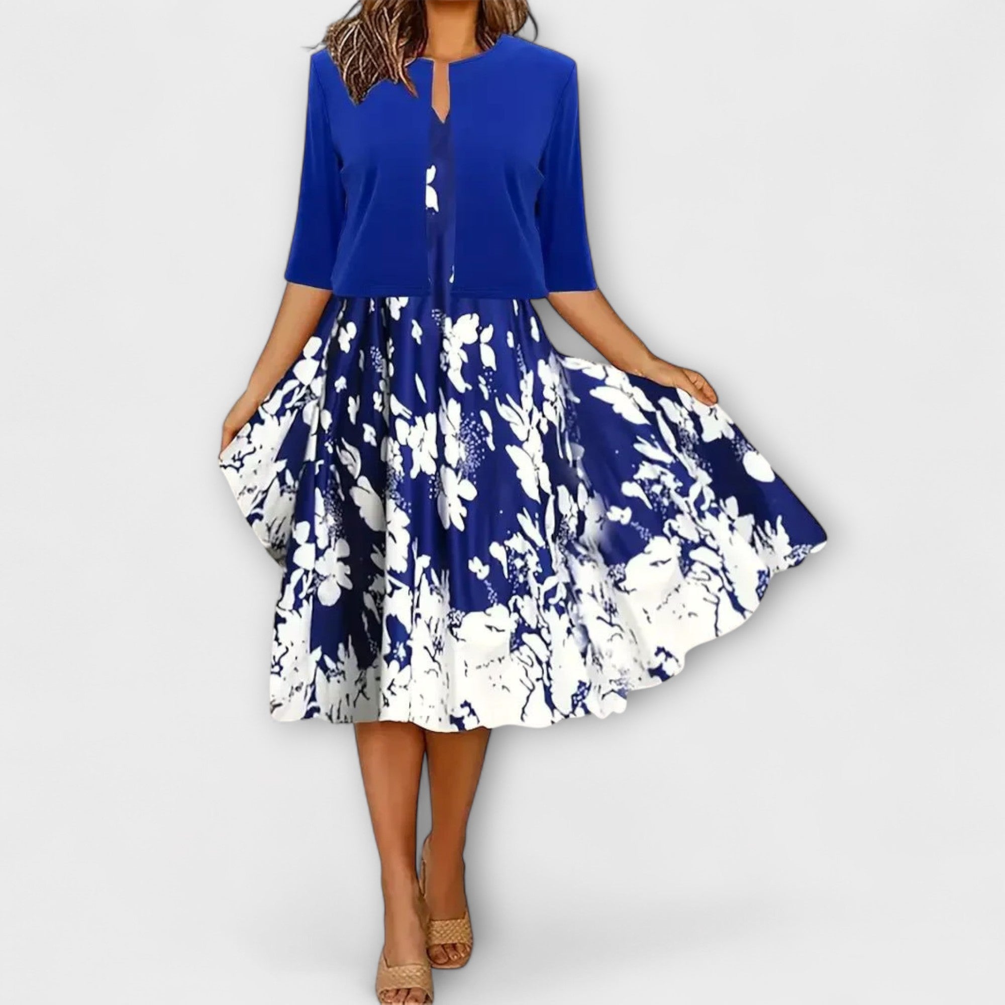 Robe Midi Femme avec Blazer