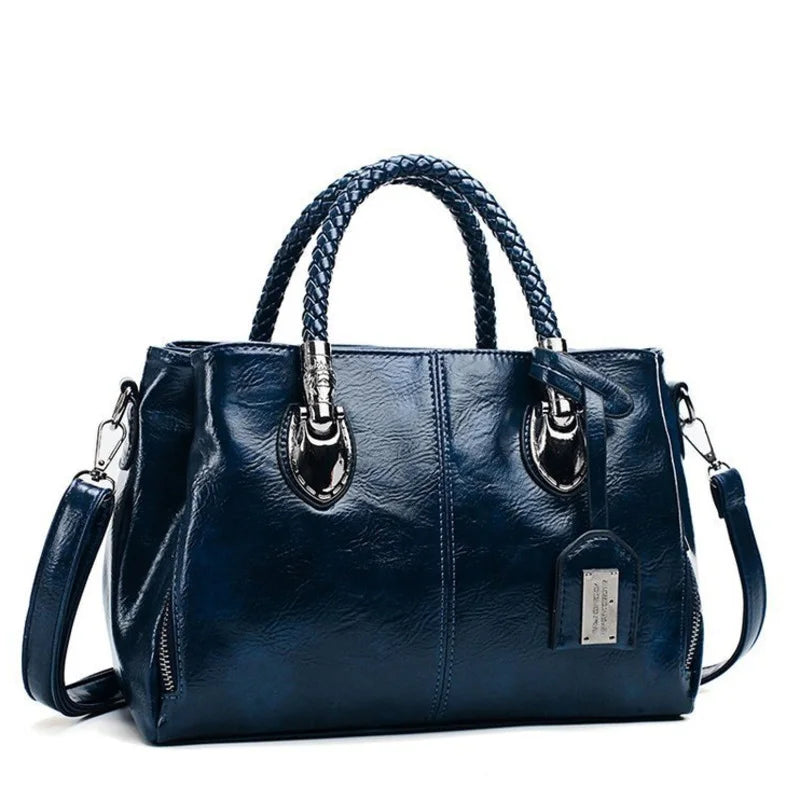 Pia™ | Sac à dos en cuir élégant avec poignées tressées