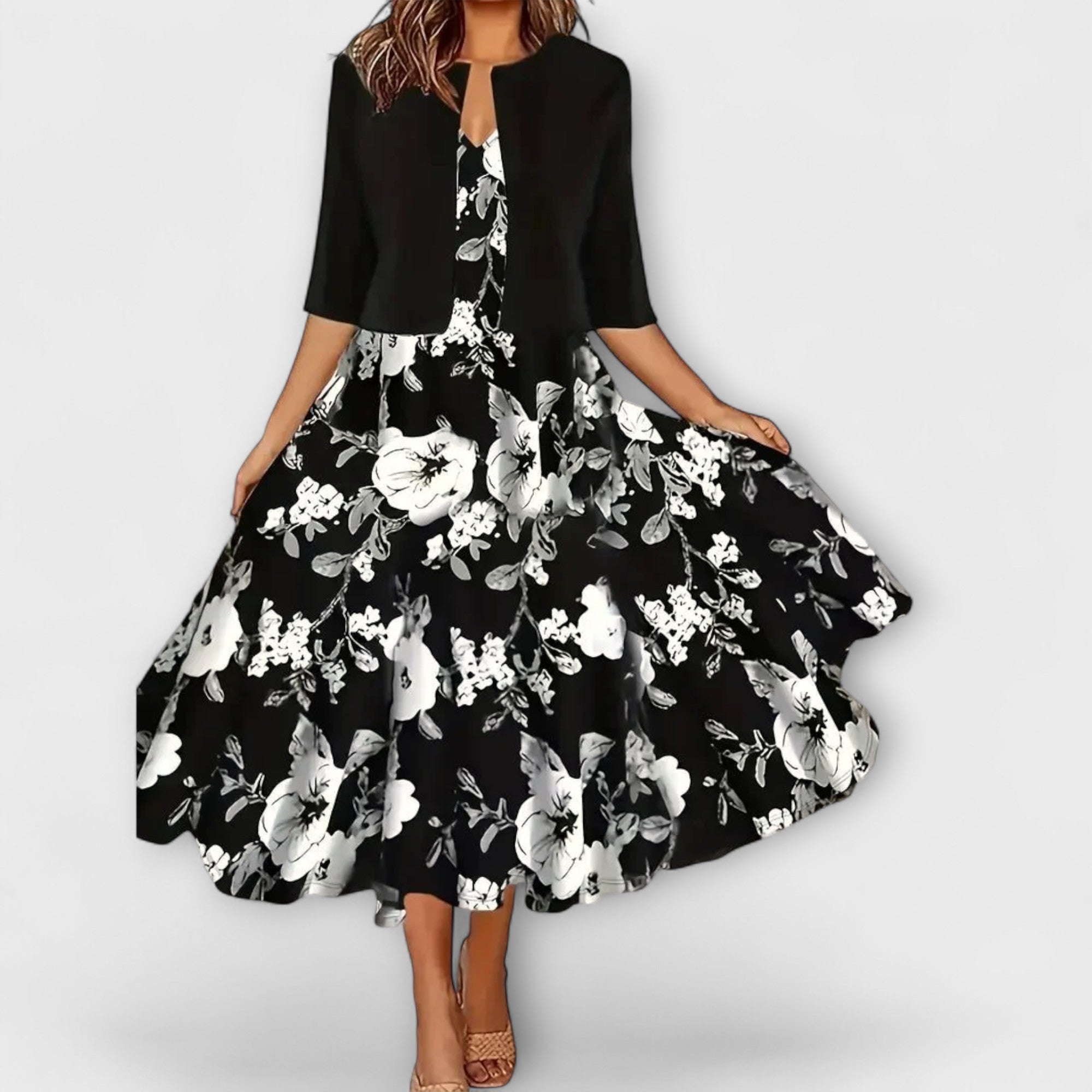 Robe Midi Femme avec Blazer