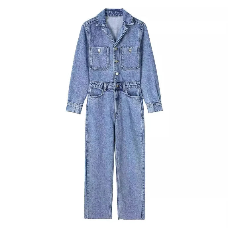 Combinaison Minuit | Denim, manches longues
