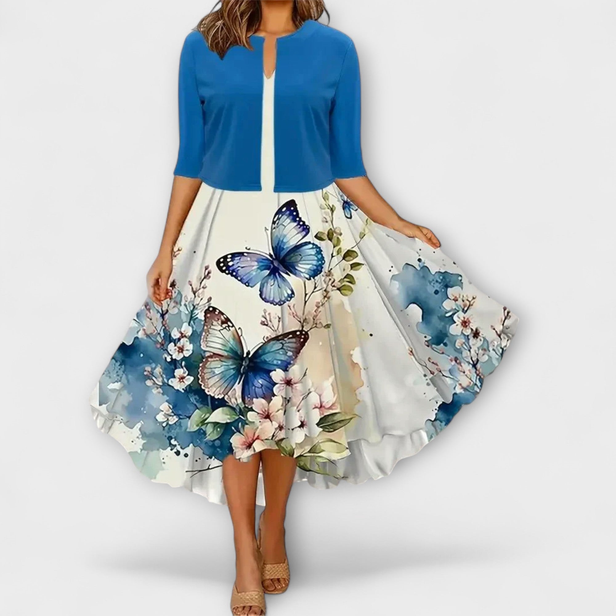 Robe Midi Femme avec Blazer