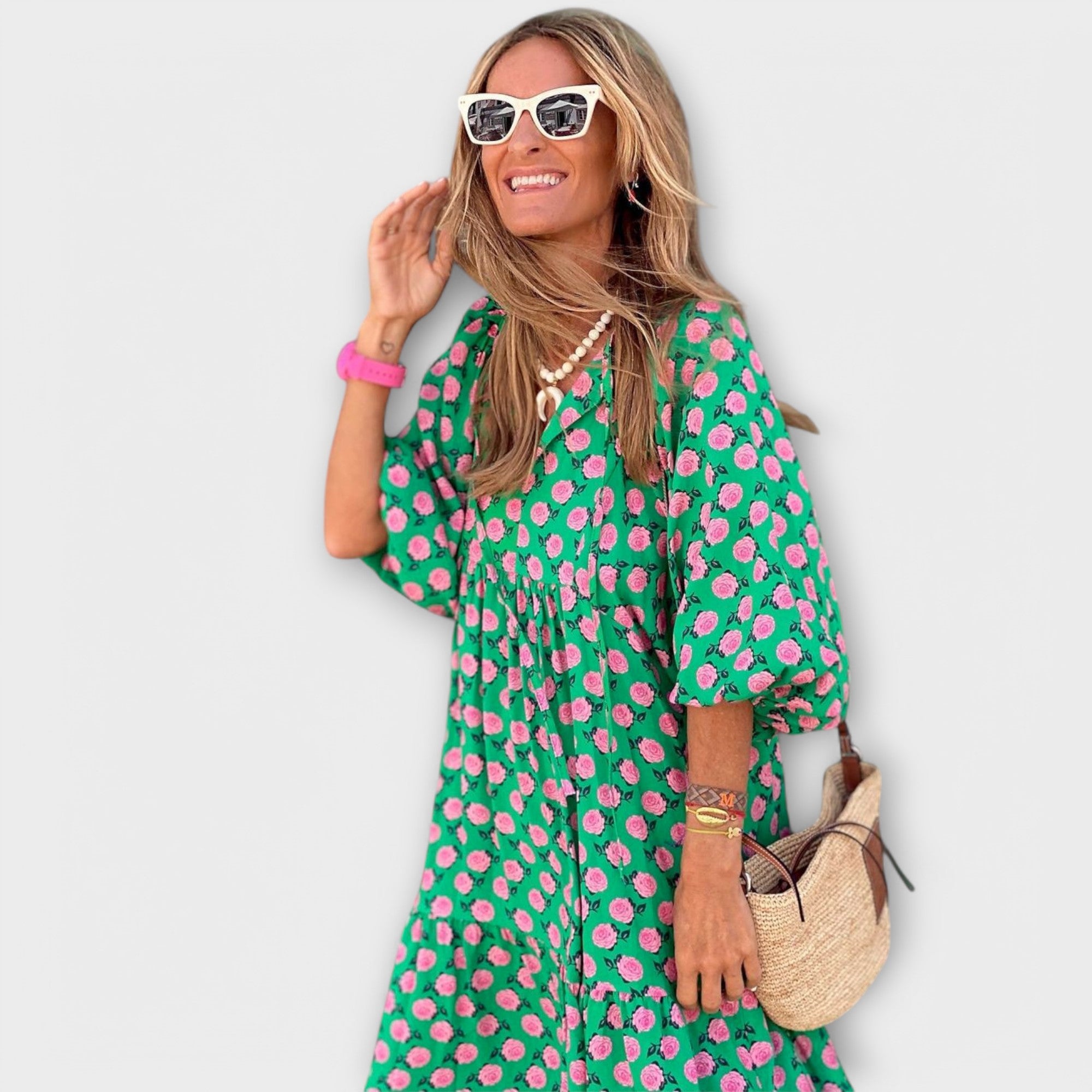 Maxi-robe Géométrique Élégante