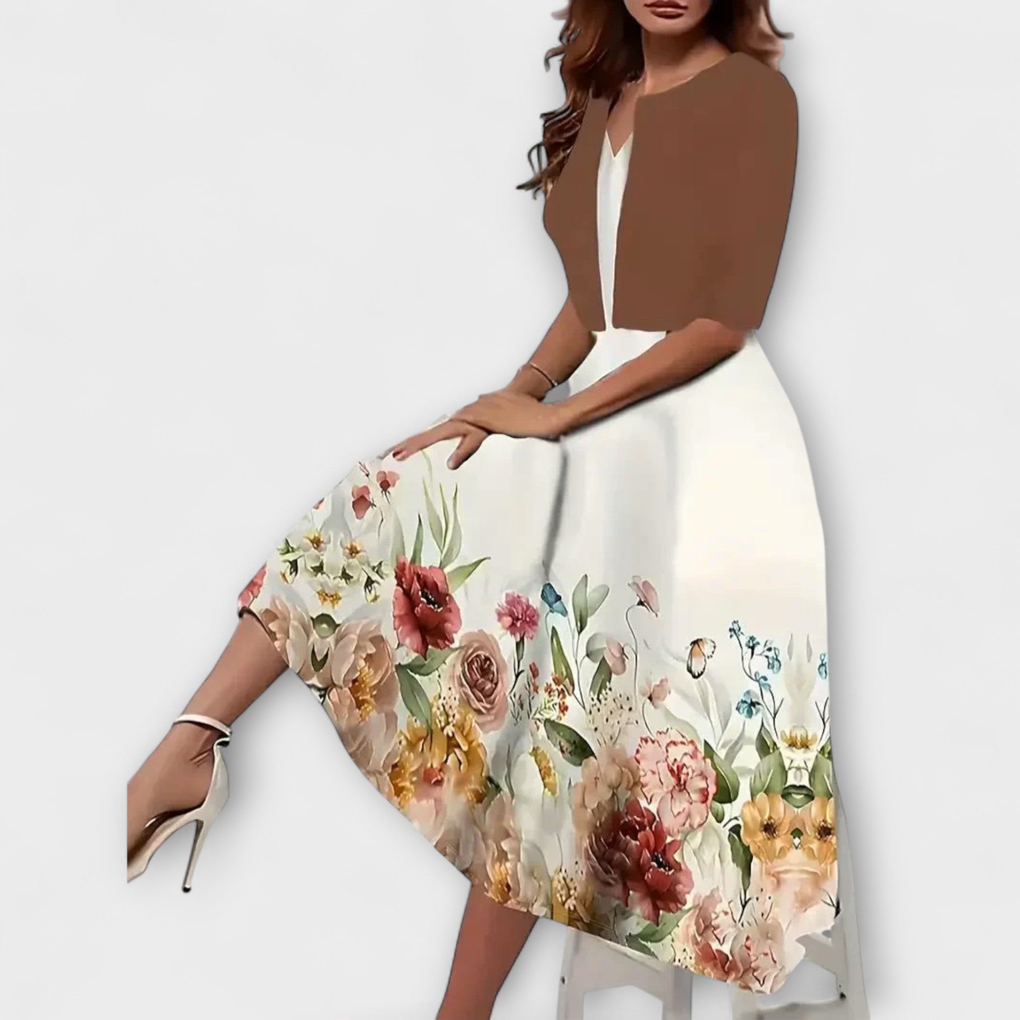 Robe Midi Femme avec Blazer