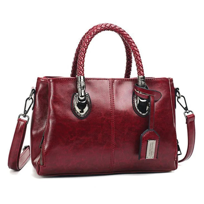 Pia™ | Sac à dos en cuir élégant avec poignées tressées