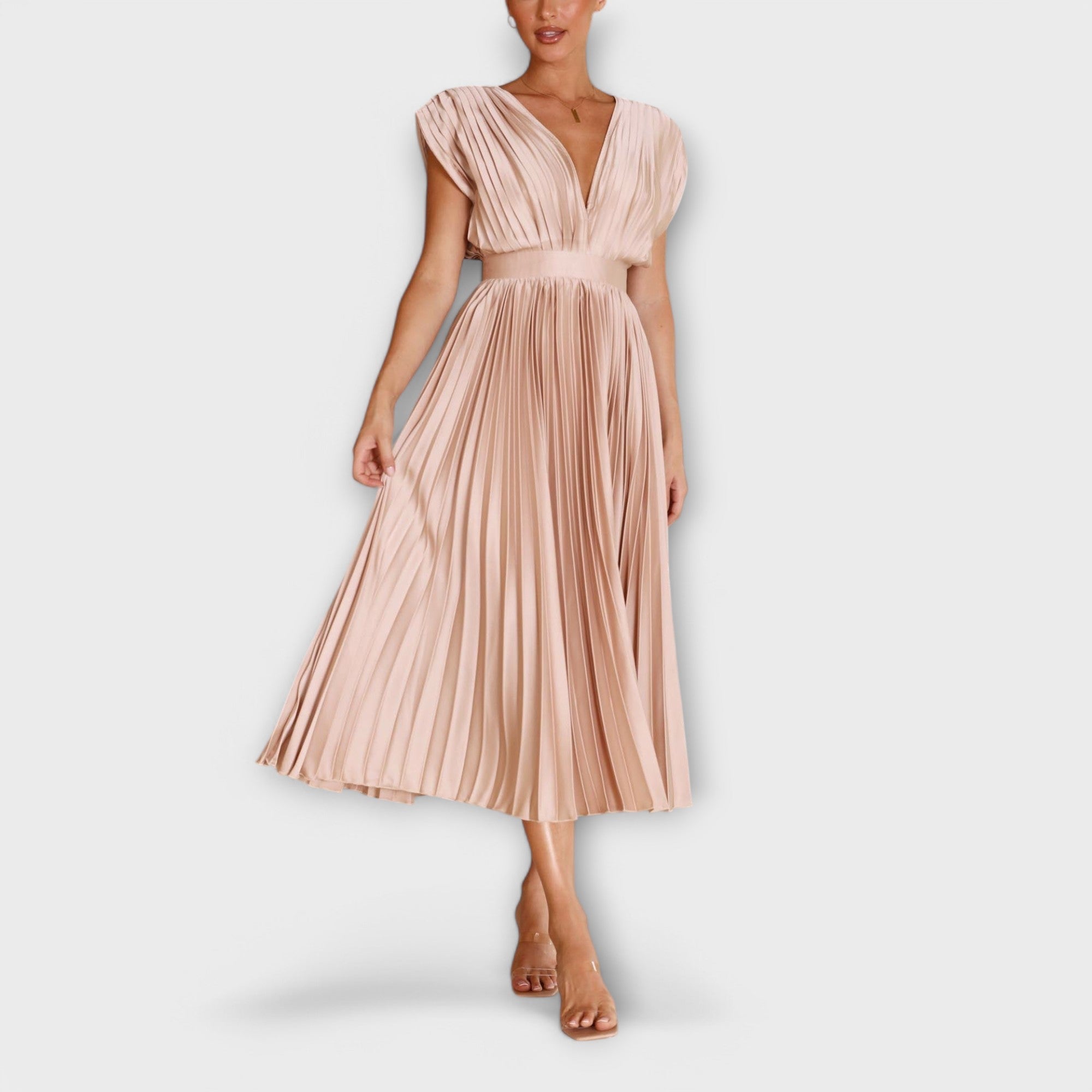 Maria - Robe Plissée Stylisée
