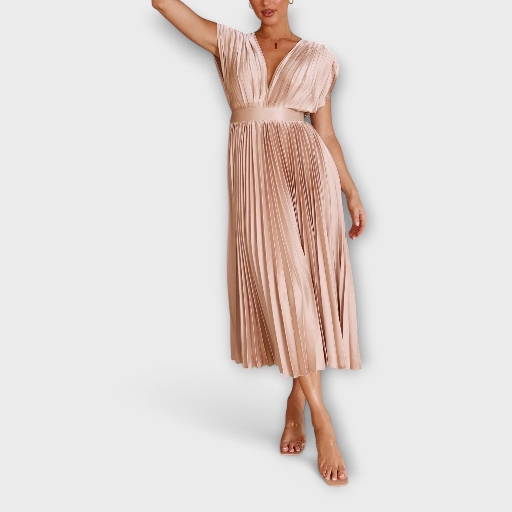 Maria - Robe Plissée Stylisée