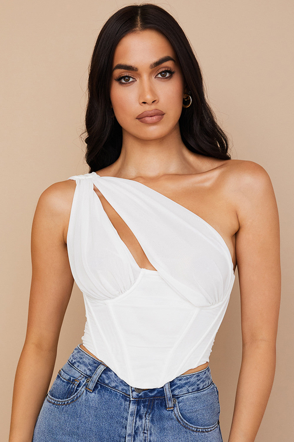 T-shirt Asymétrique | Détail en mesh