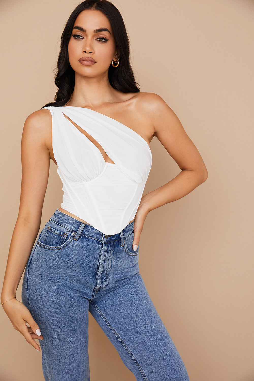 T-shirt Asymétrique | Détail en mesh
