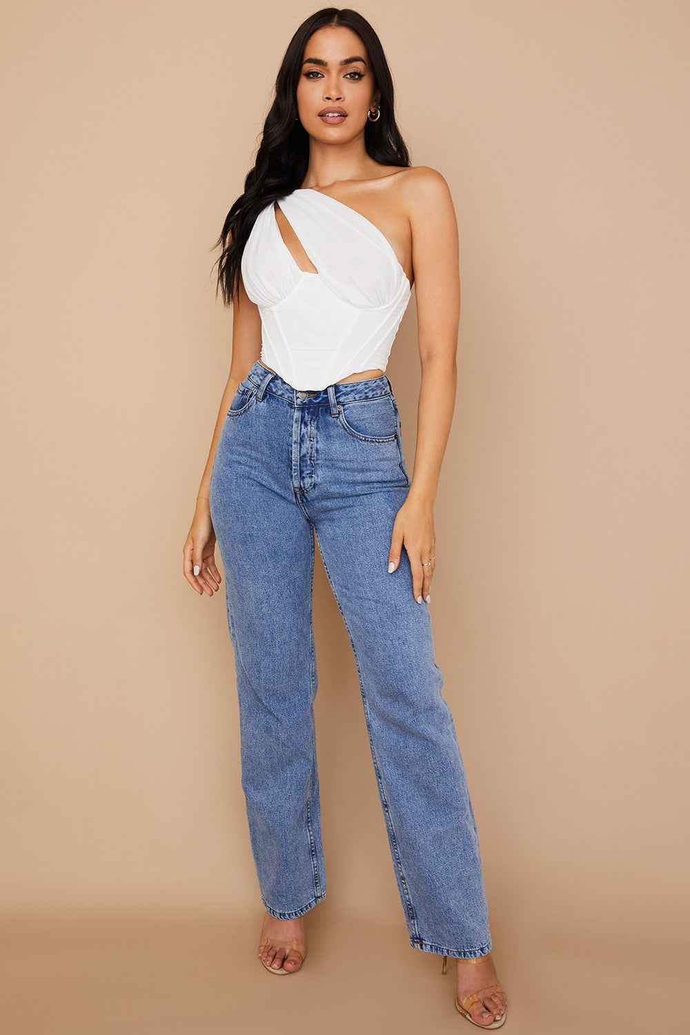 T-shirt Asymétrique | Détail en mesh