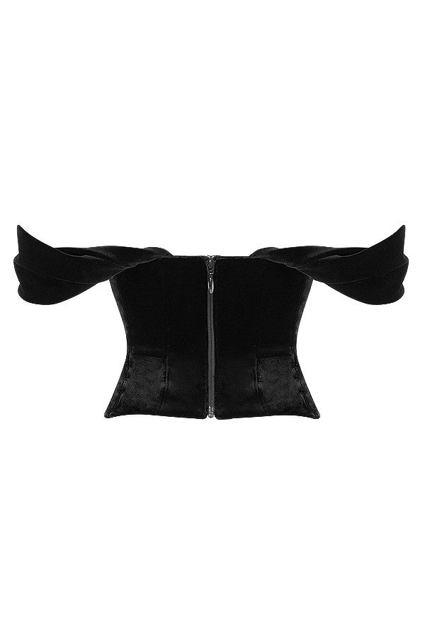 T-shirt Noir | Sans manches, off-shoulder