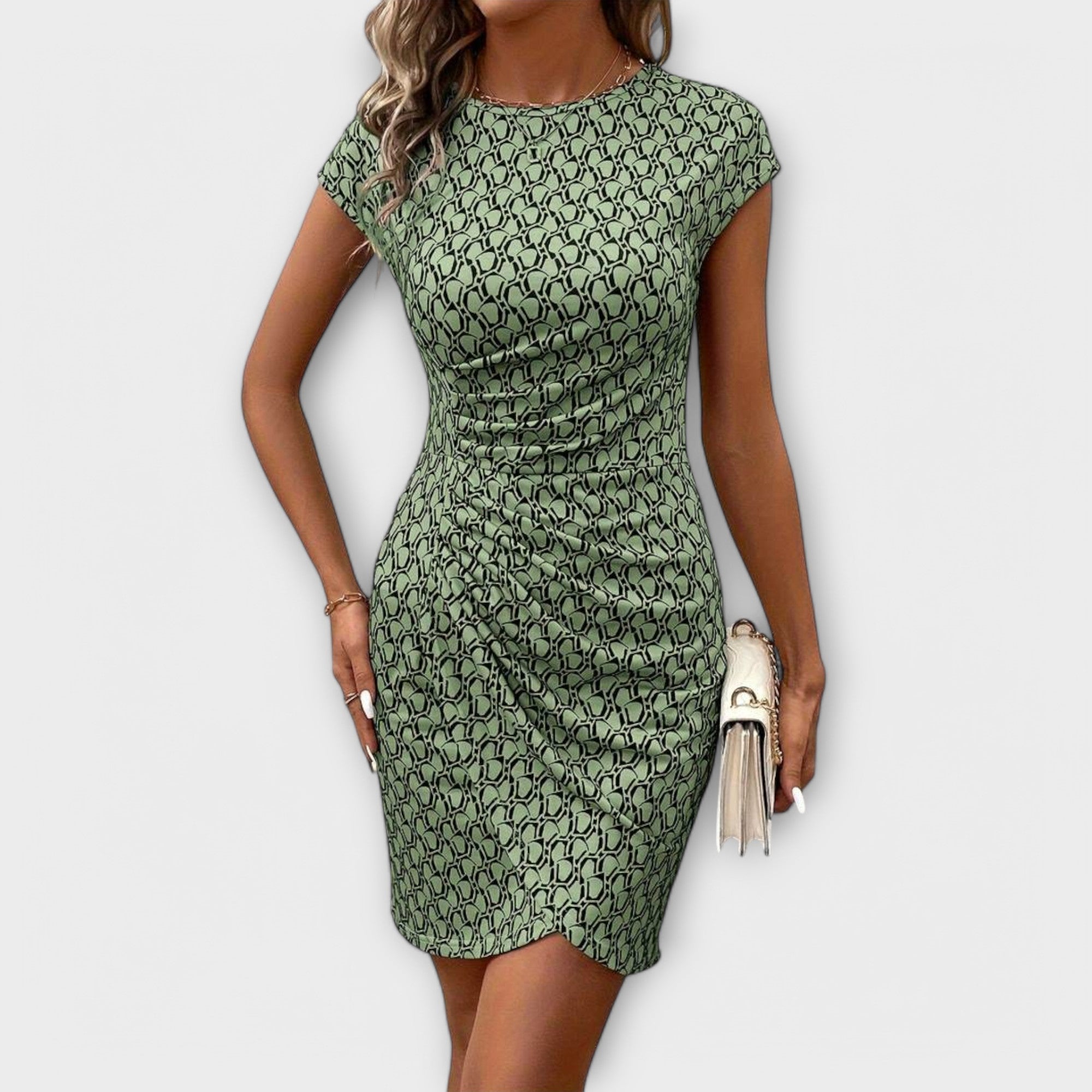 Emma - Robe tulipe courte avec tous les motifs