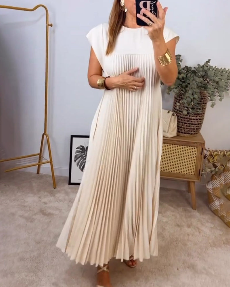 Amelia | Robe plissée sans manches