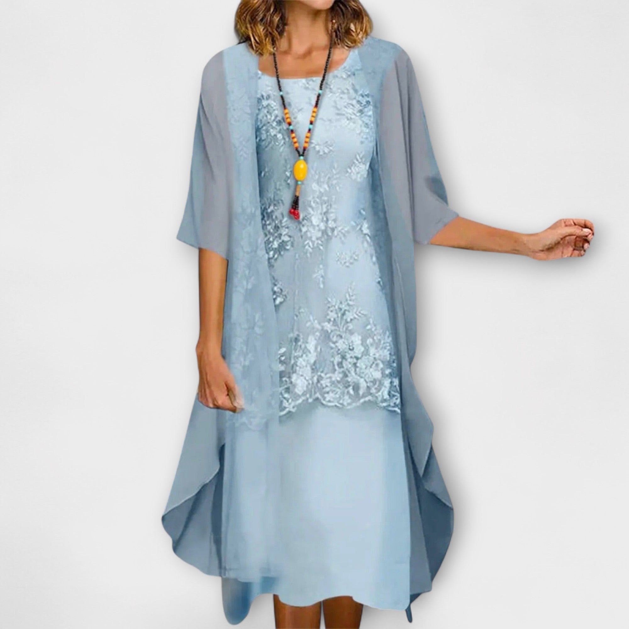 Danielle - Robe en chiffon élégante à deux pièces