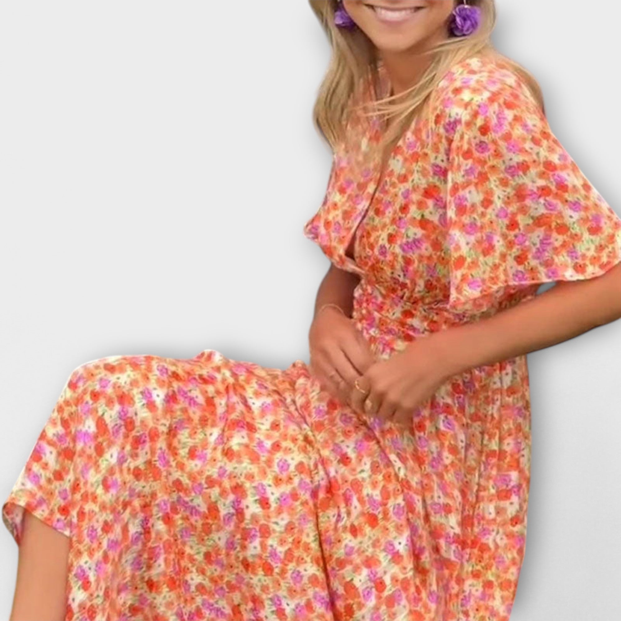 Elsie - Robe Classique à Décolleté en V