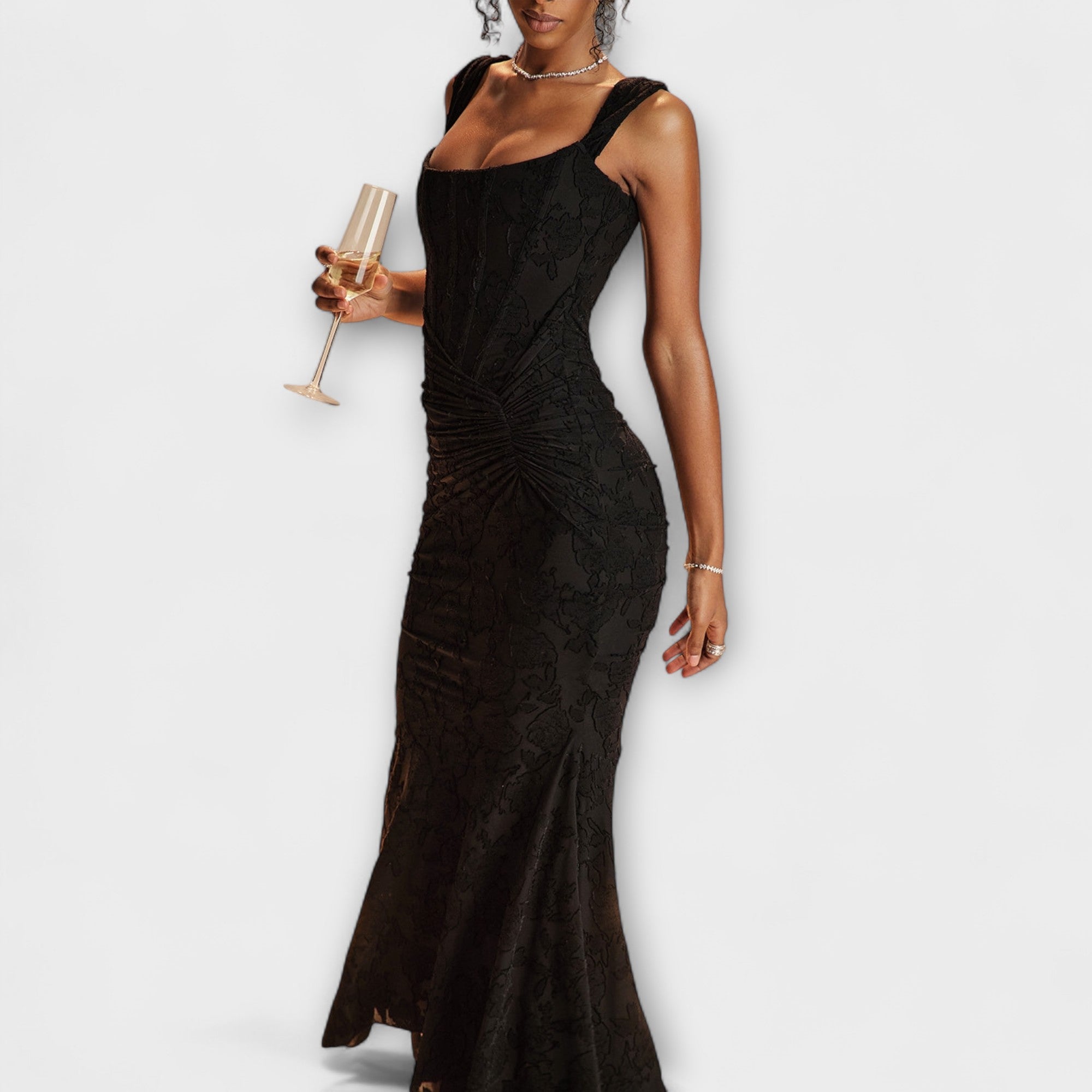 Renske - Robe longue avec un corset élégant et raffiné