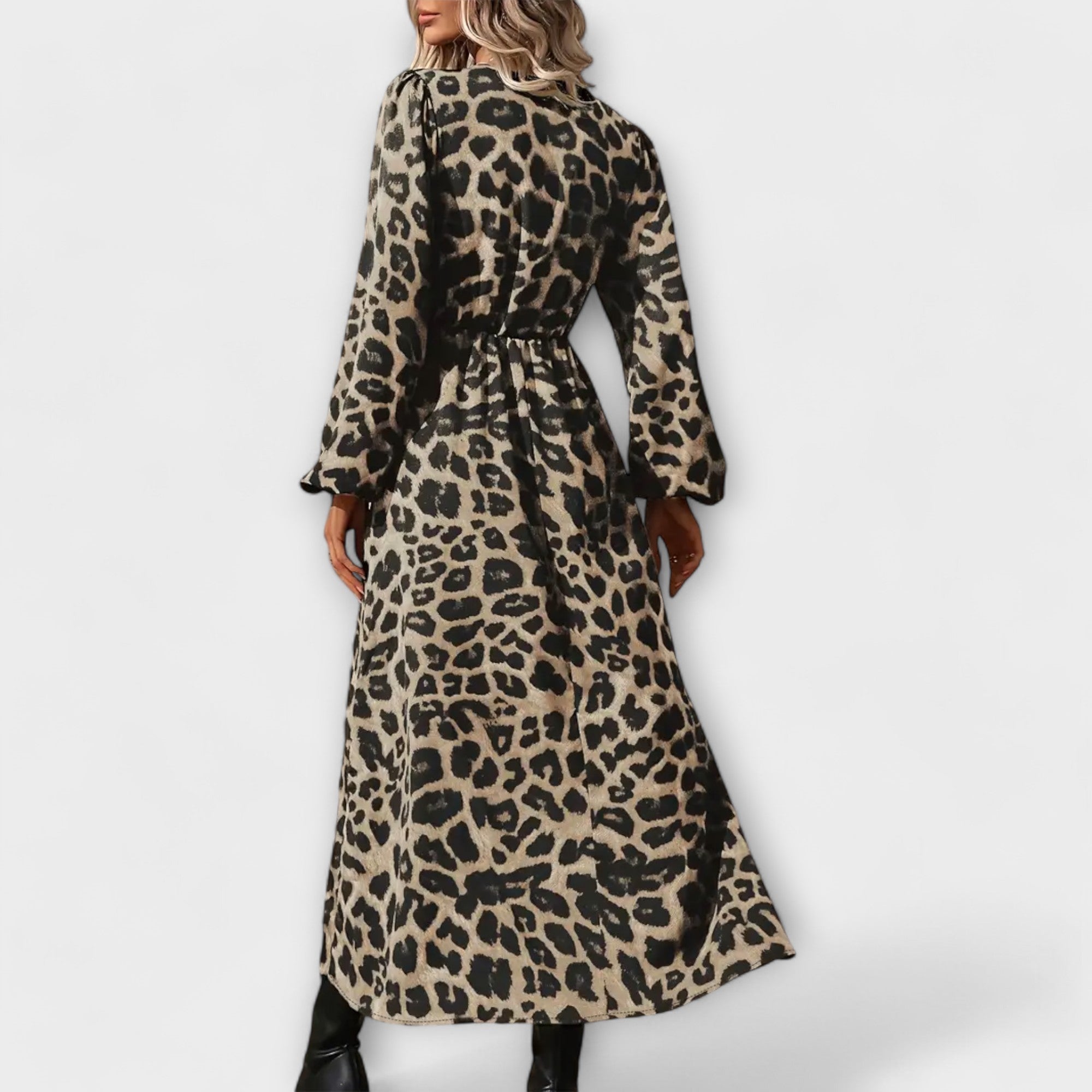 Natalie - Robe stylée avec motif léopard