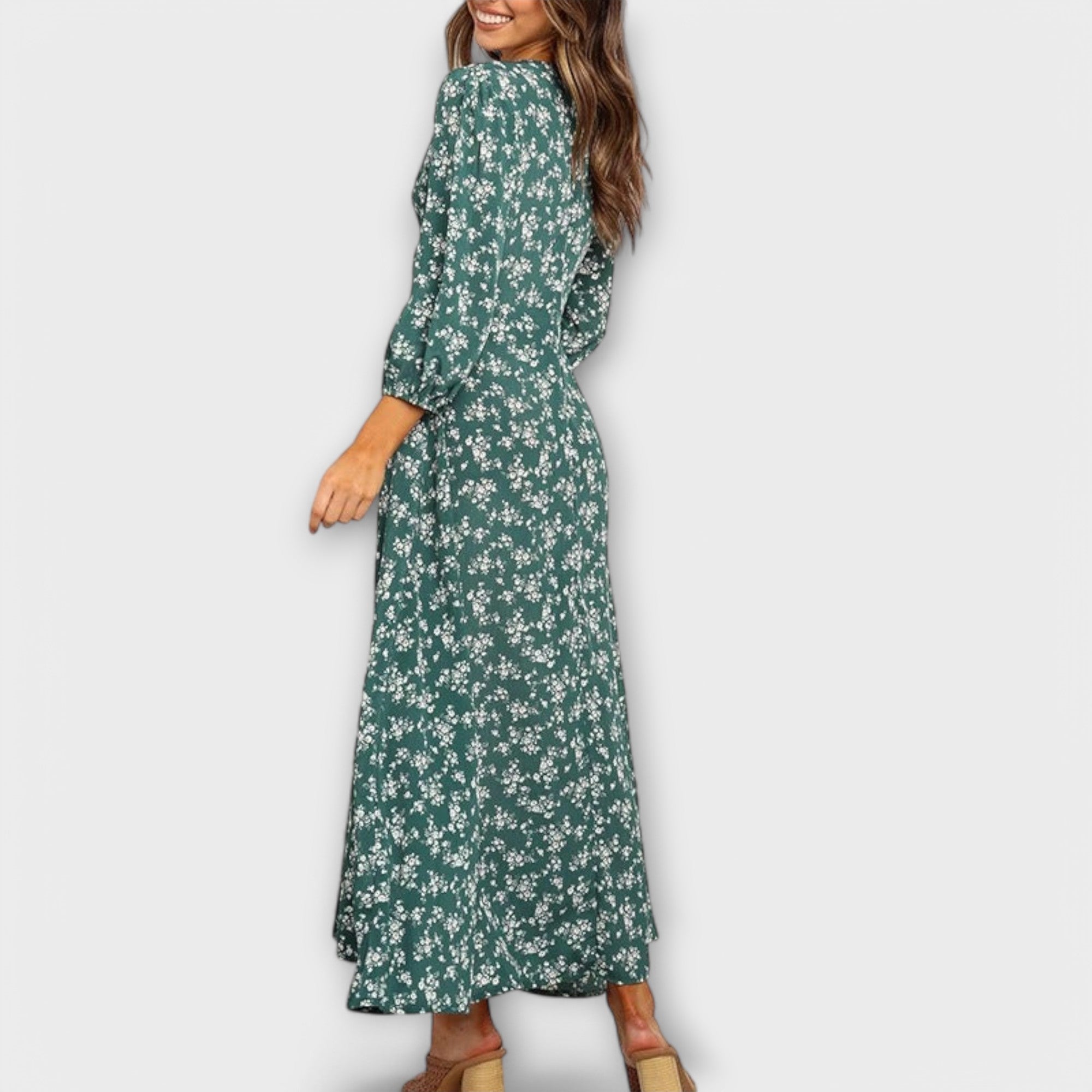 Robe maxi à motif floral pour femmes