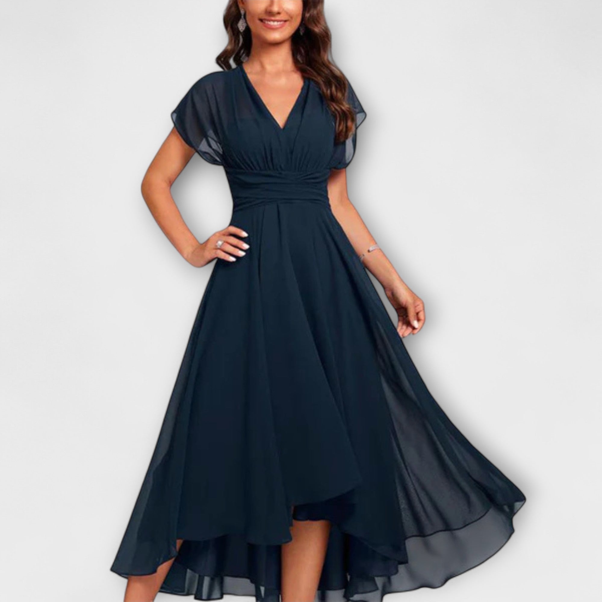 Christina - Robe A-ligne avec décolleté en V