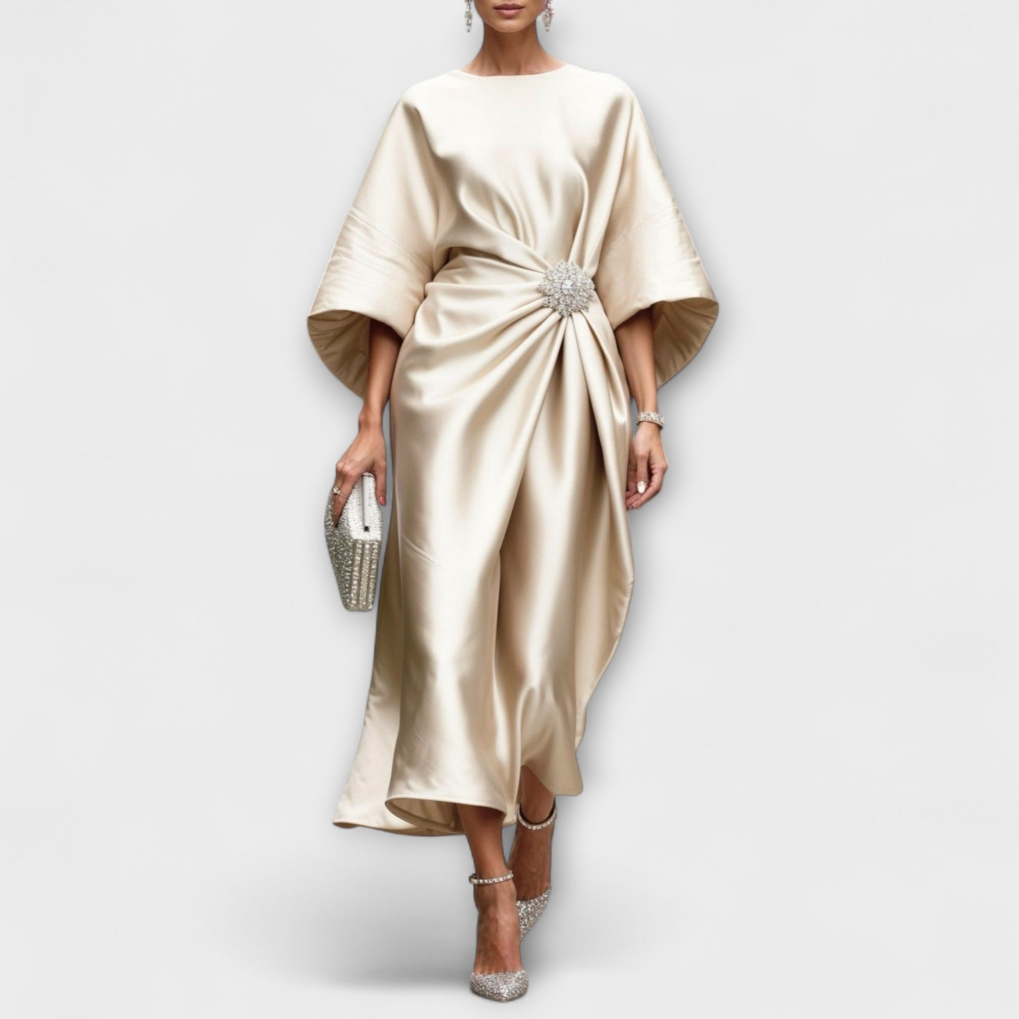 Robe Longue Satinée Lustrée