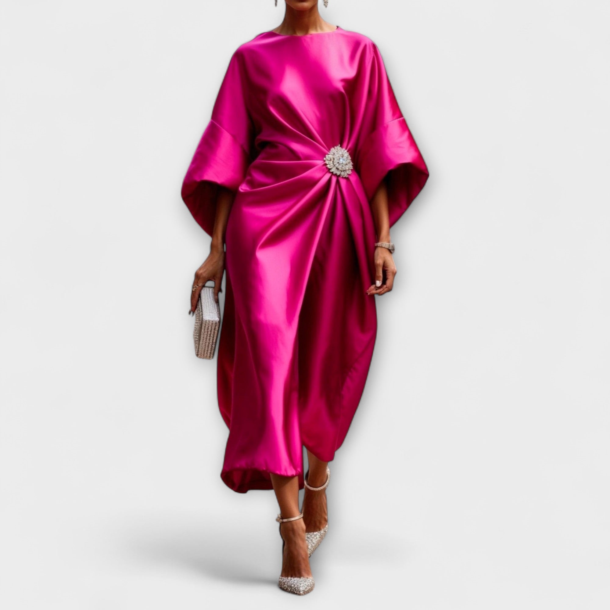 Robe Longue Satinée Lustrée