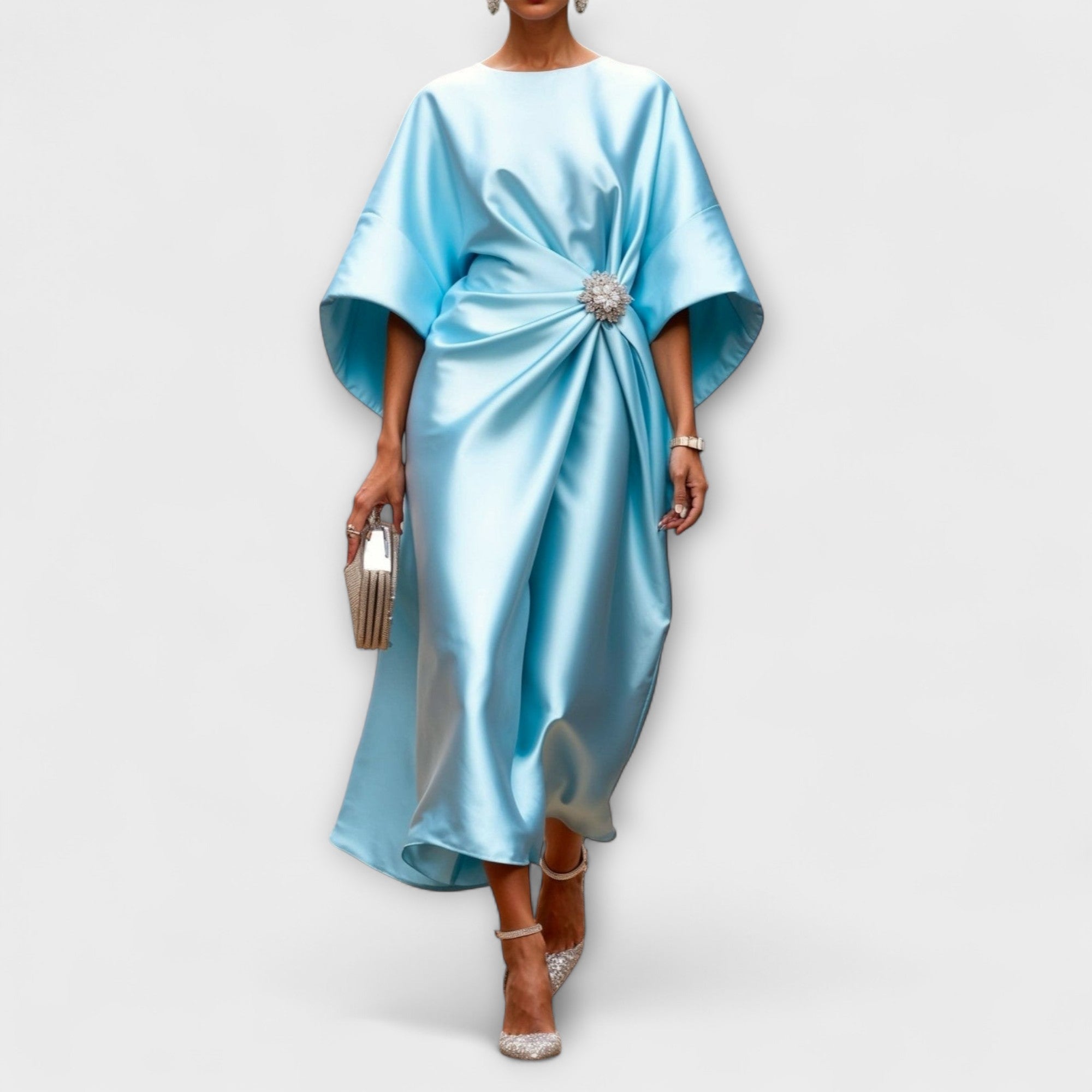 Robe Longue Satinée Lustrée