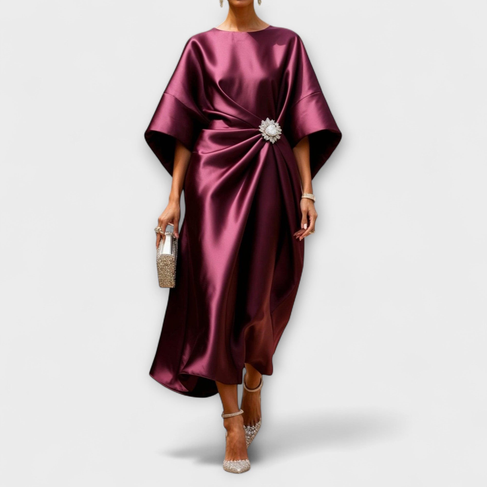 Robe Longue Satinée Lustrée