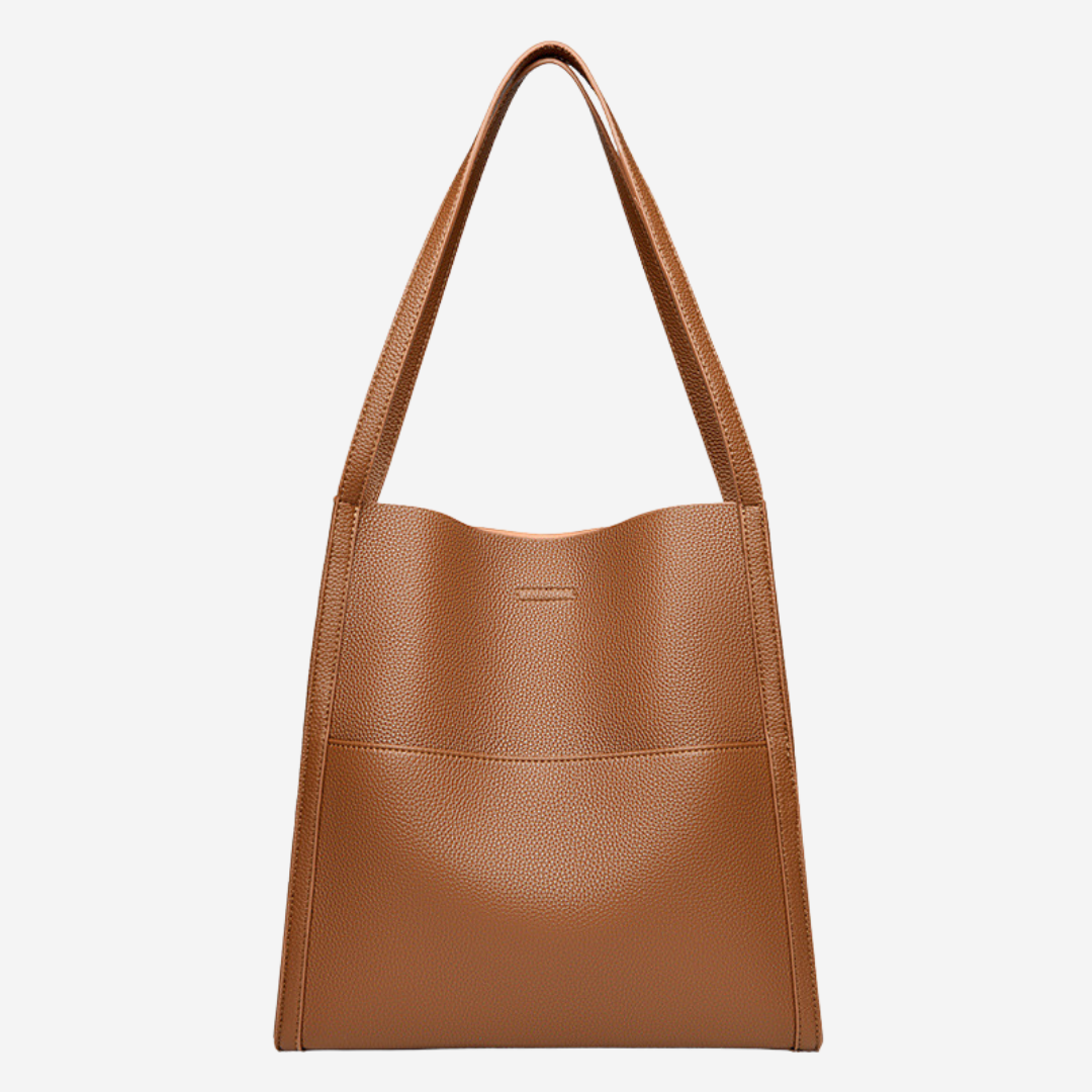 Fera - Sac à bandoulière en cuir véritable uni
