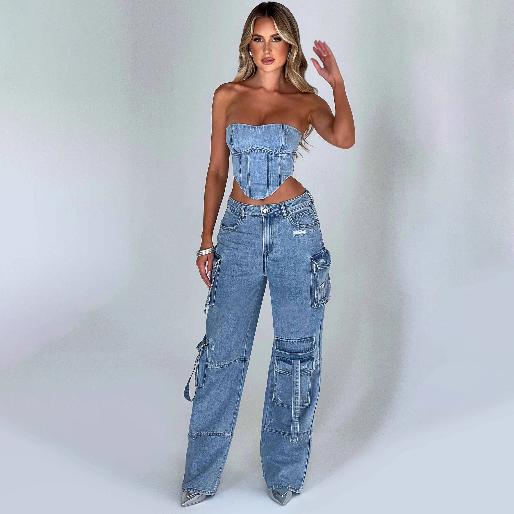 Combinaison Cargo Chic | Sans bretelles, style corset