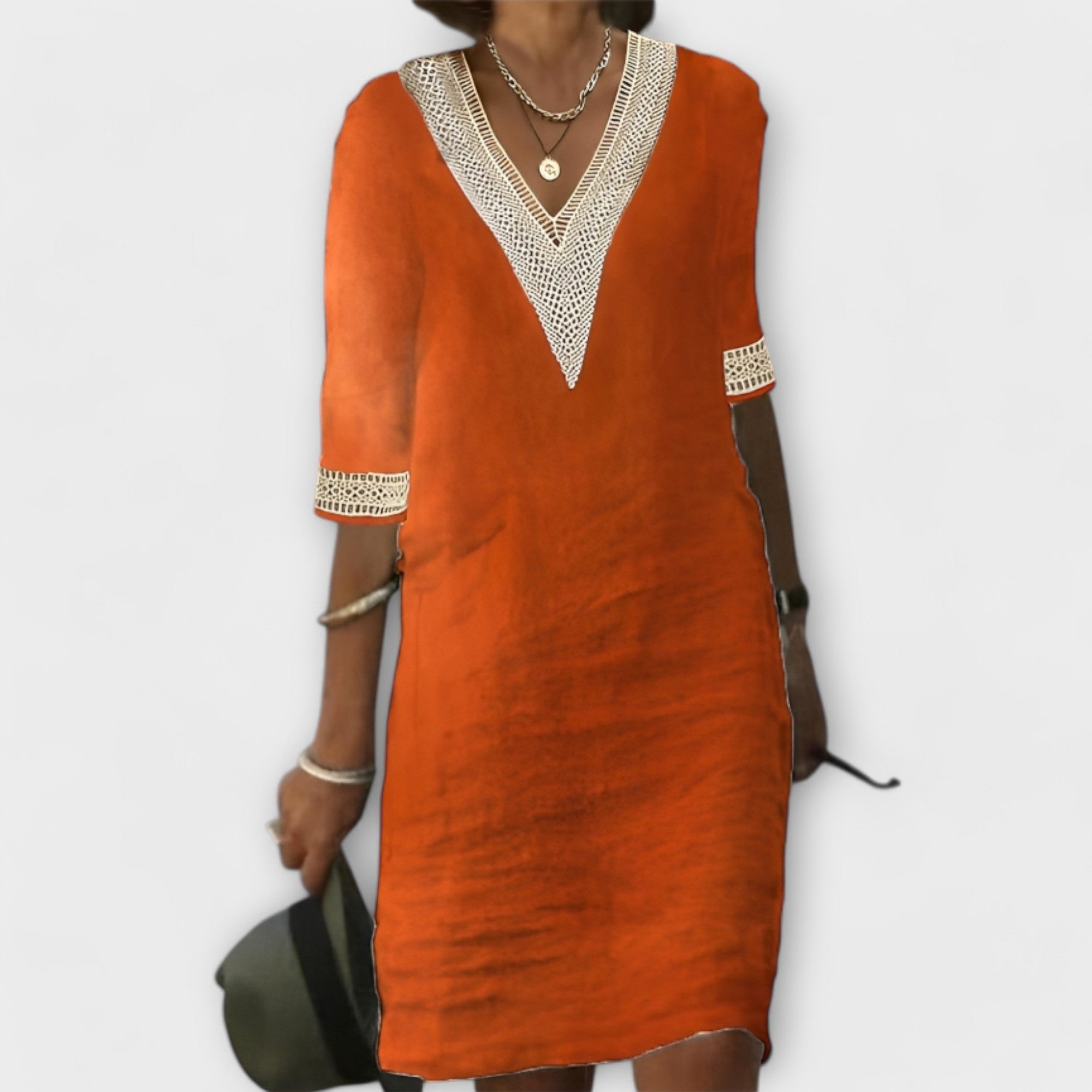 Robe femme en coton et toile