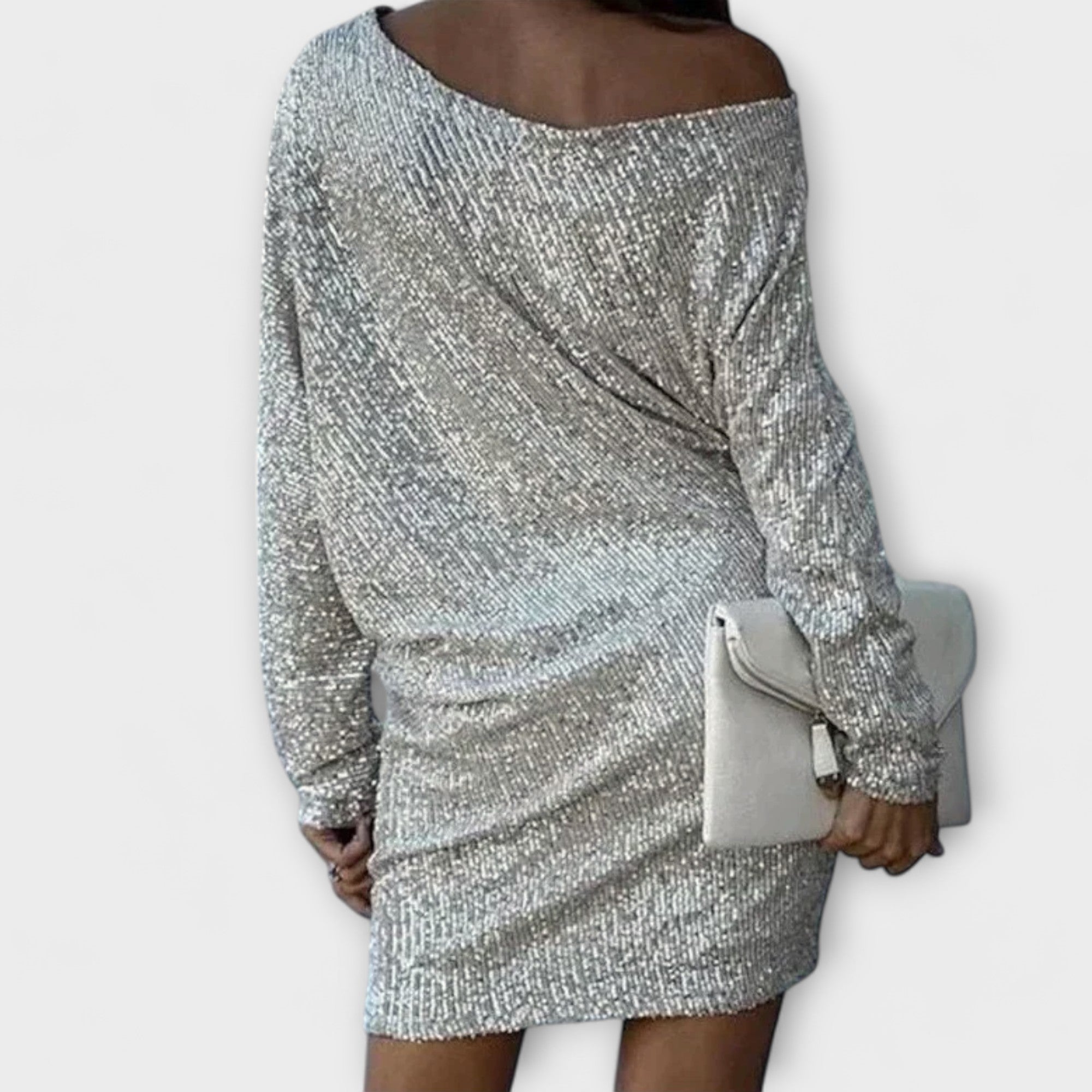 Vêtement en paillettes avec des détails contrastants