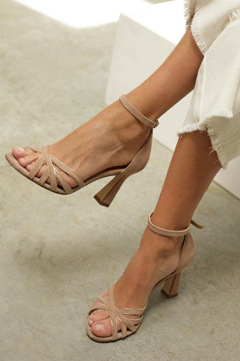 Elviera | Sandales peep toe à talons fins