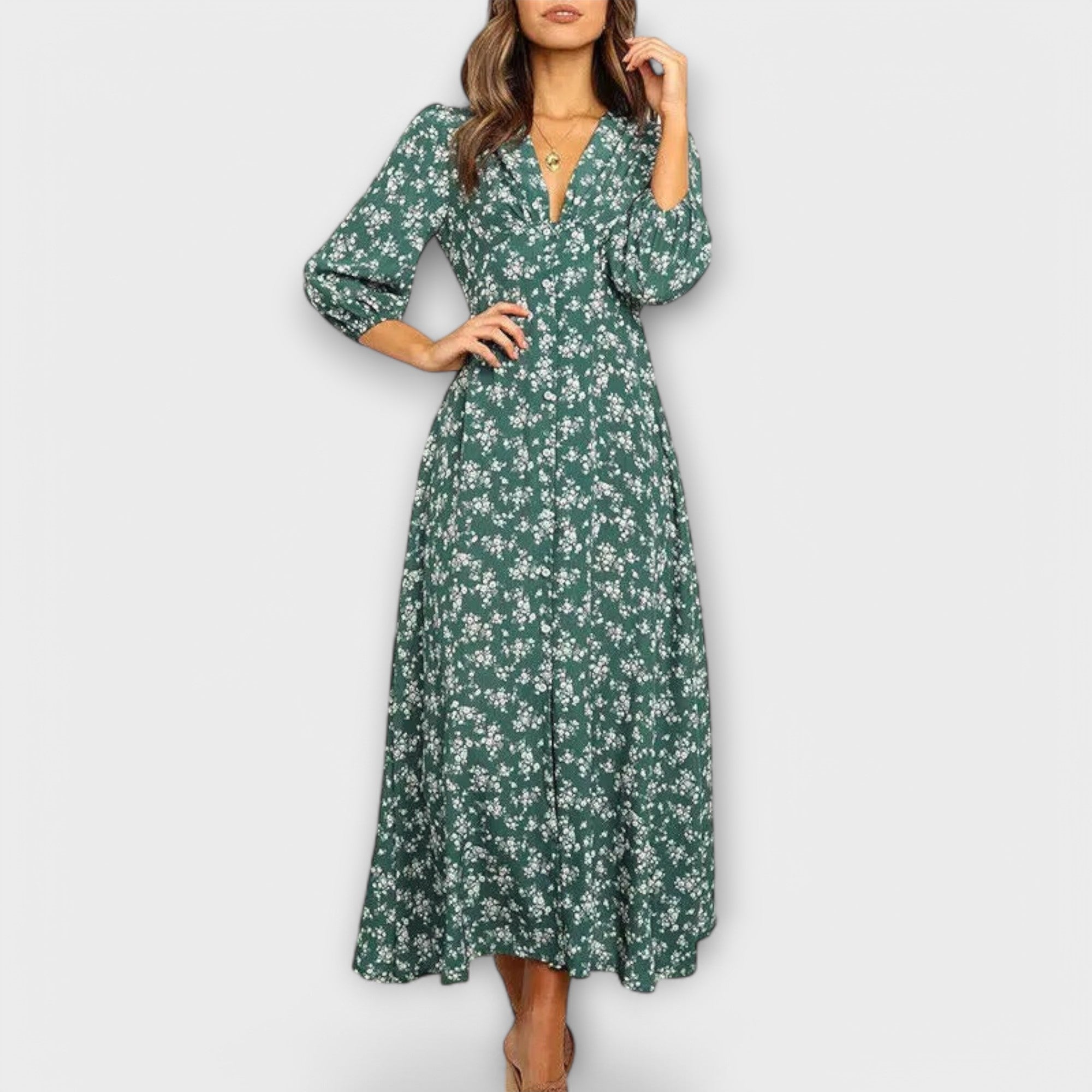 Robe maxi à motif floral pour femmes