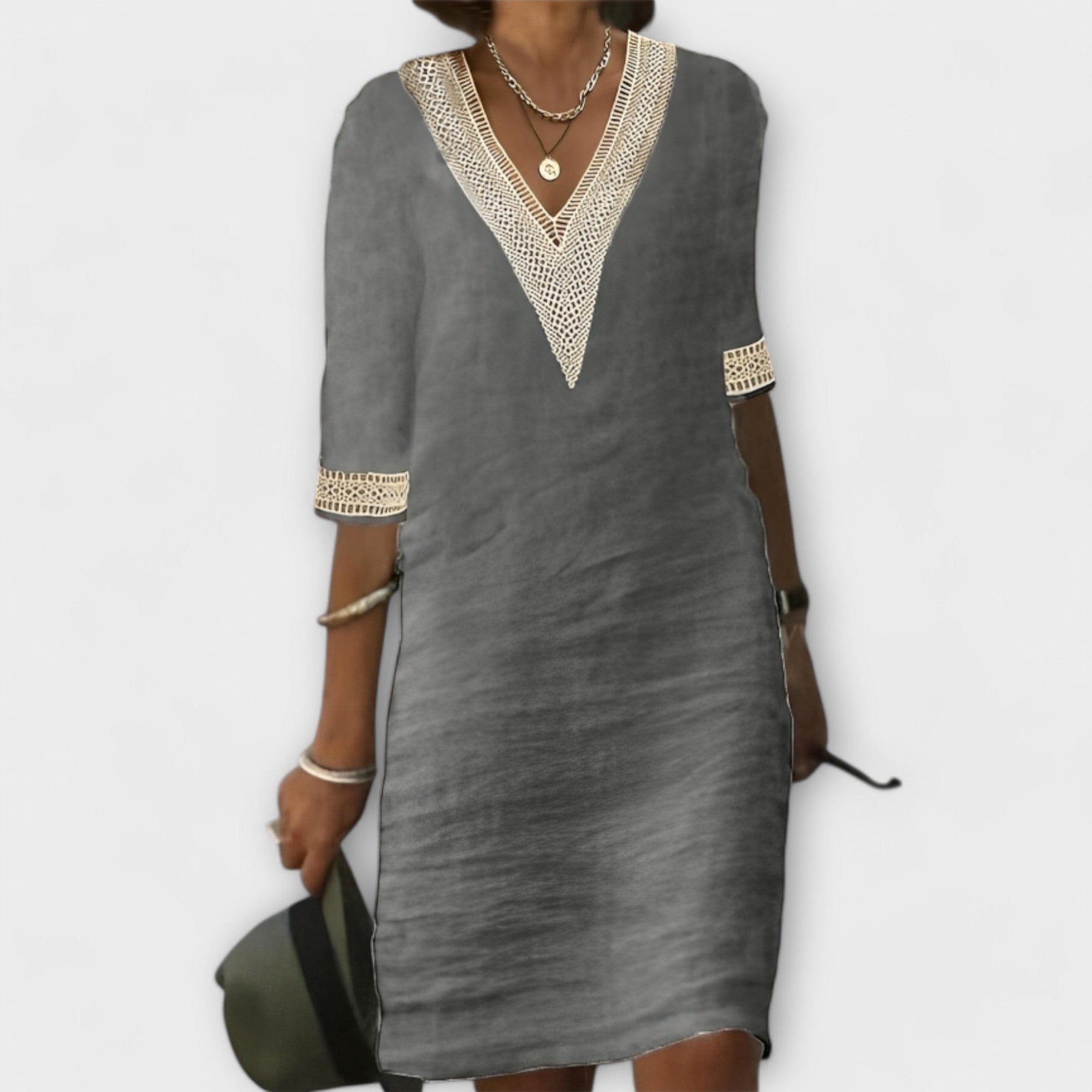 Robe femme en coton et toile