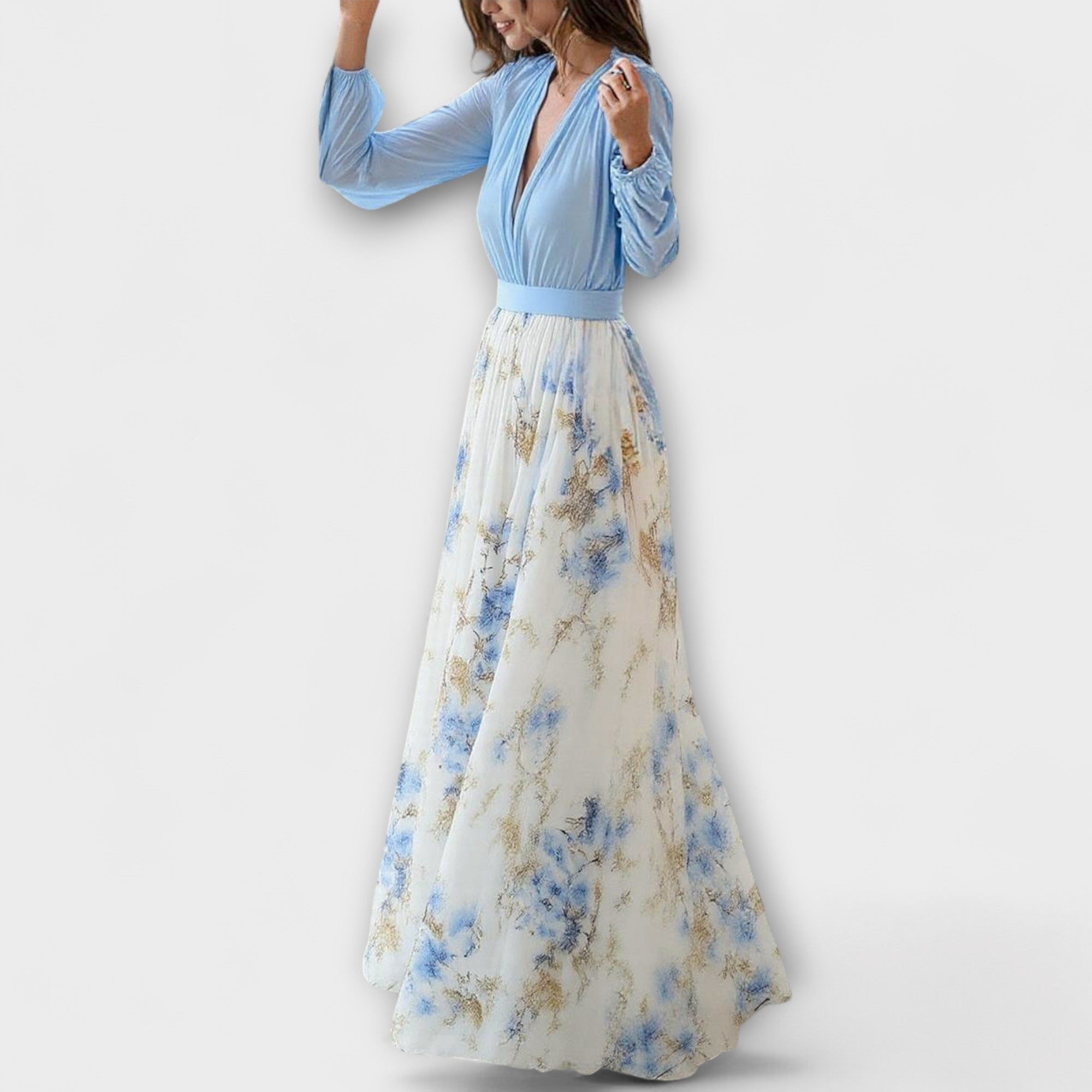 Harper - Manteau maxi à motif floral